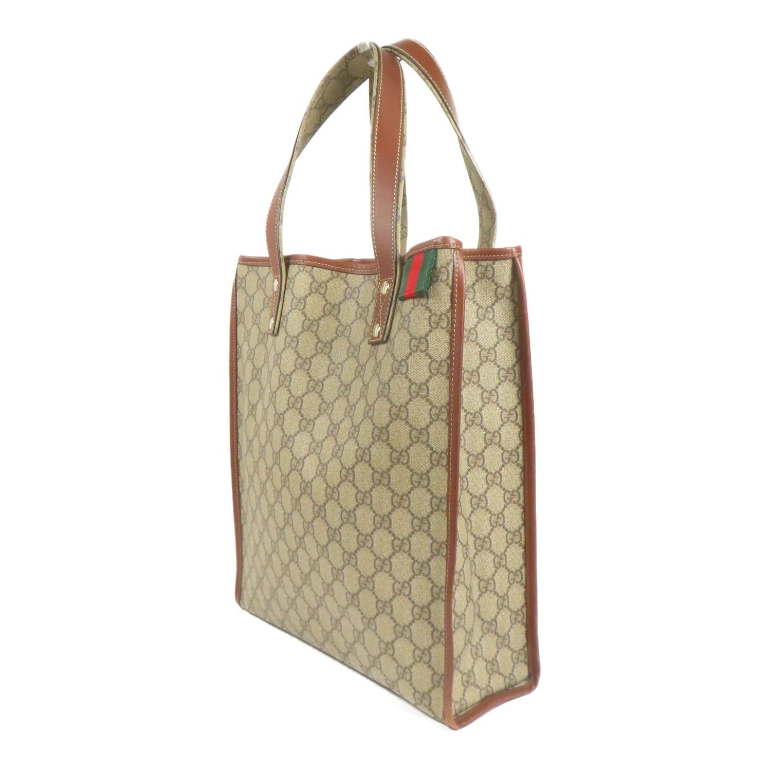 Gucci GG Plus Monogram Small Signature Web Loop Vertical Tote