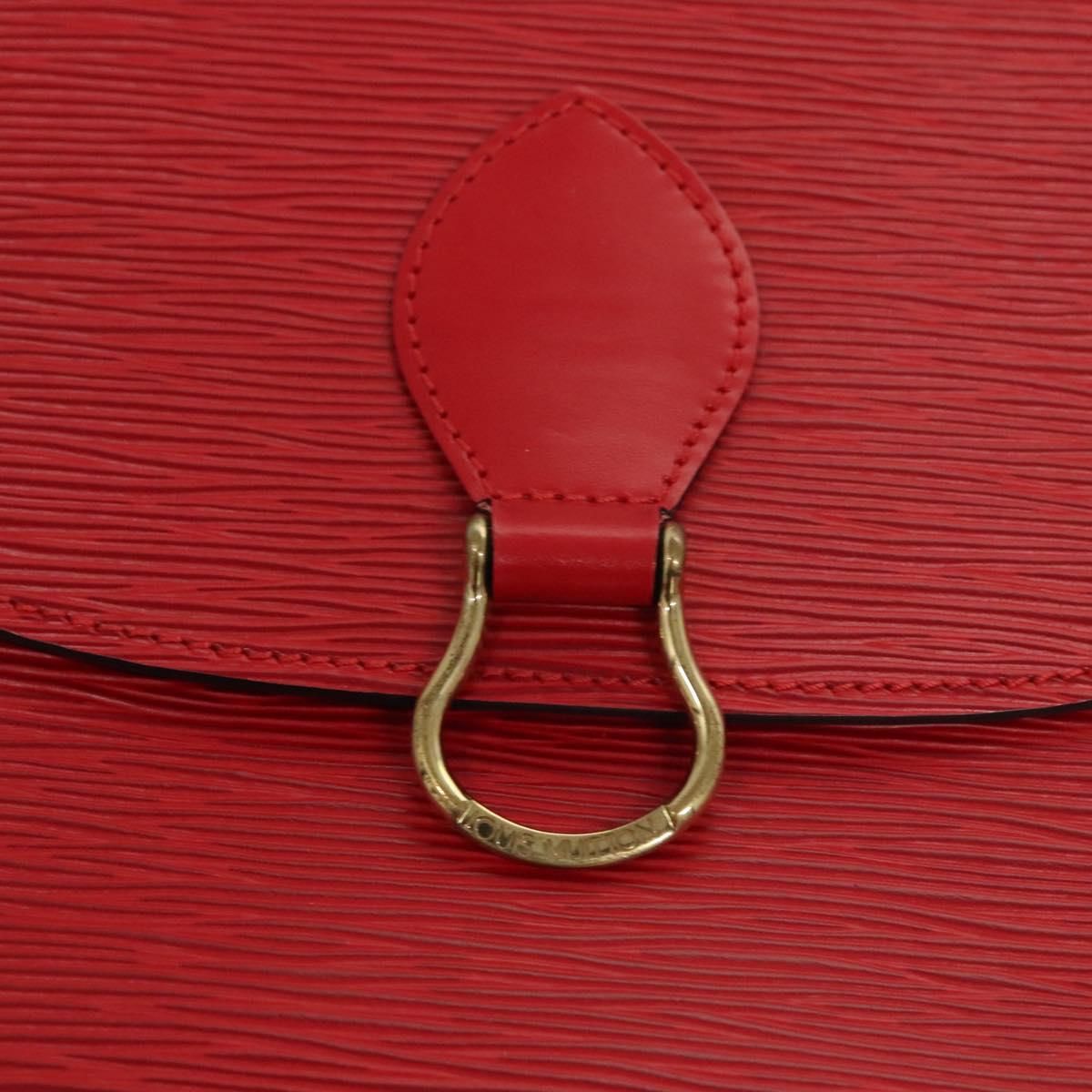 Louis Vuitton Epi Saint Cloud Gm Shoulder Bag Red M 52197 Lv Auth