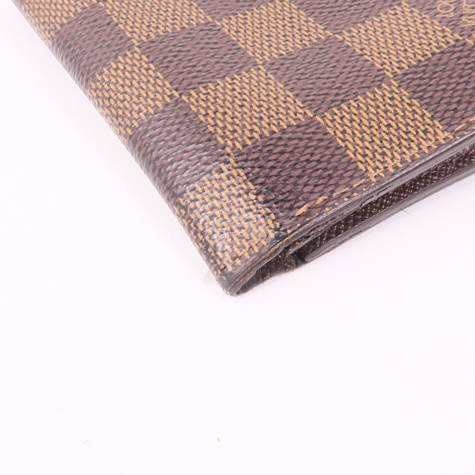Louis Vuitton Damier Wallet Ebene Brown Bi-Fold Wallet N 61666