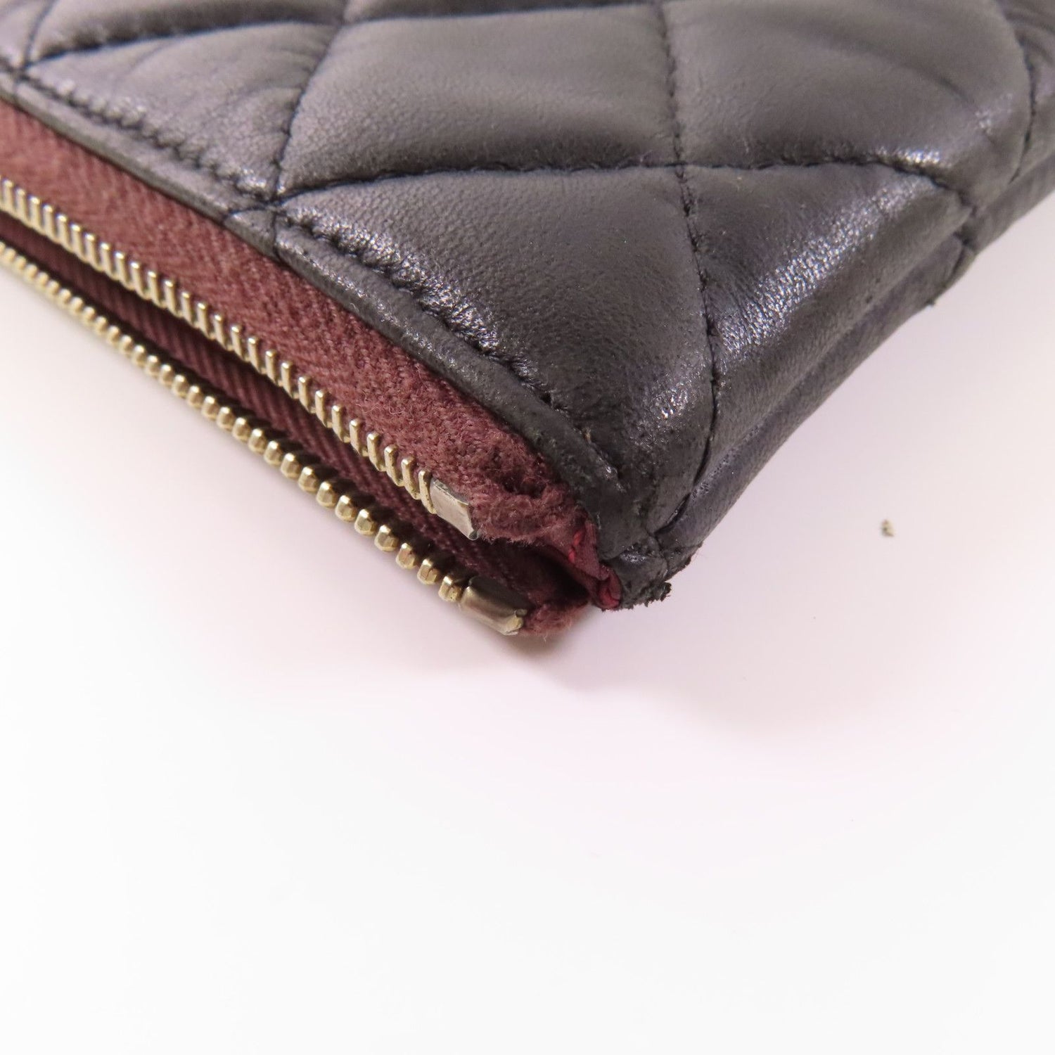 Chanel Black Cowhide Leather Pouch Business Bag Clutch Bag Calfskin (cowhide)