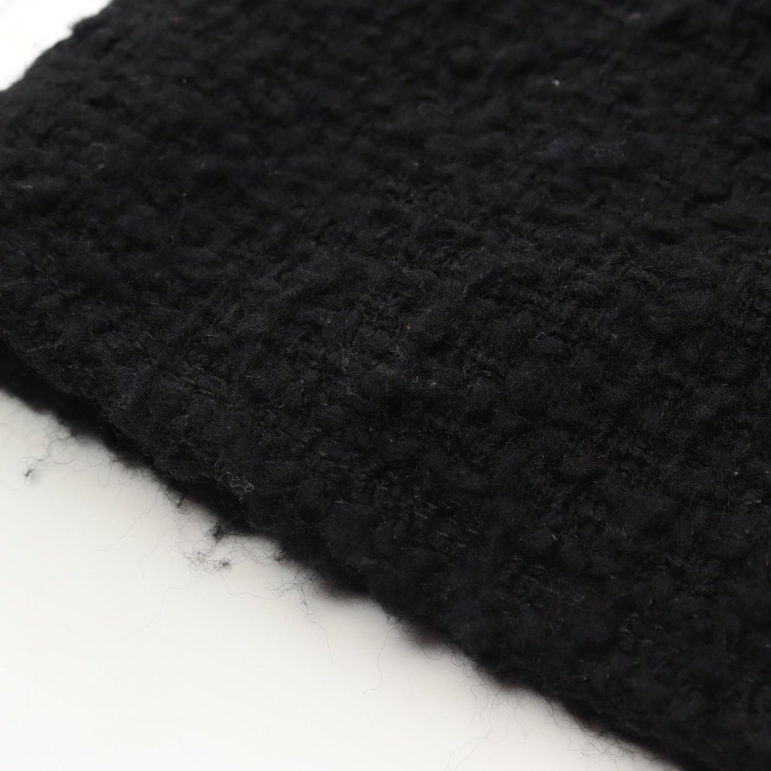 Chanel Black Coco Mark Button Tweed Skirt Wool Acrylic/nylon P 46660v 28631