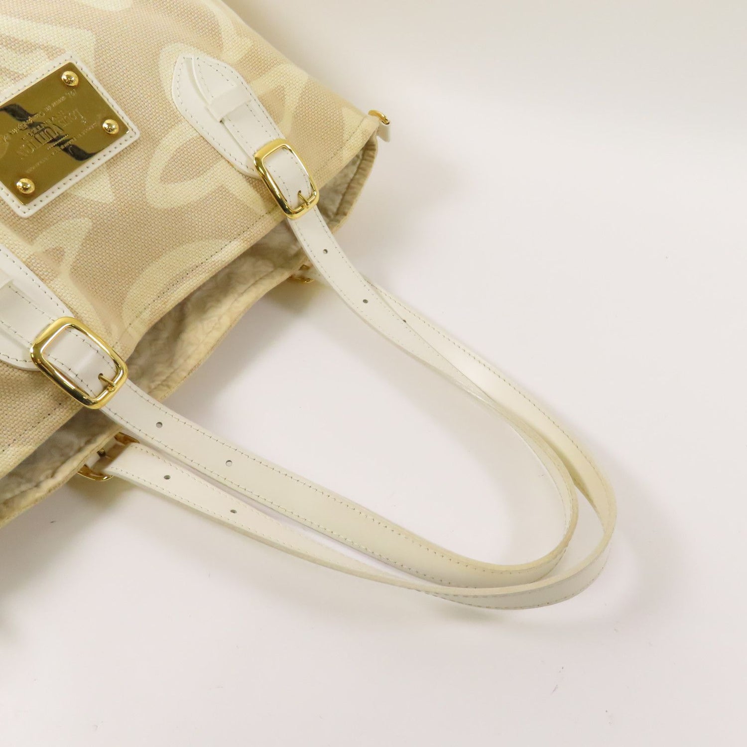 Louis Vuitton Canvas Tahitienne Pm Golden Shoulder Bag Rice White Beige Shoulder Bag M 95674