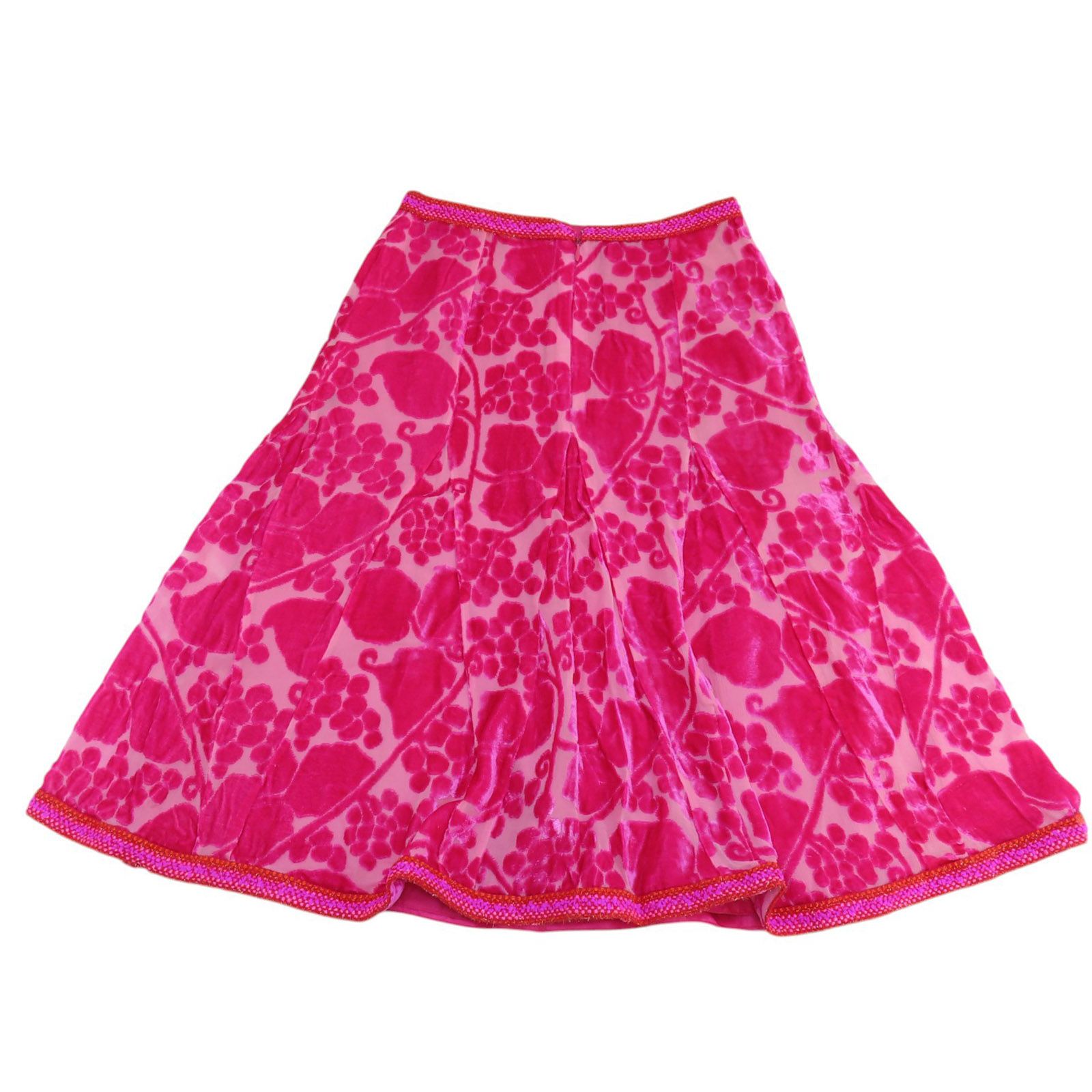 Chanel Pink Flannel Silk Skirt 36