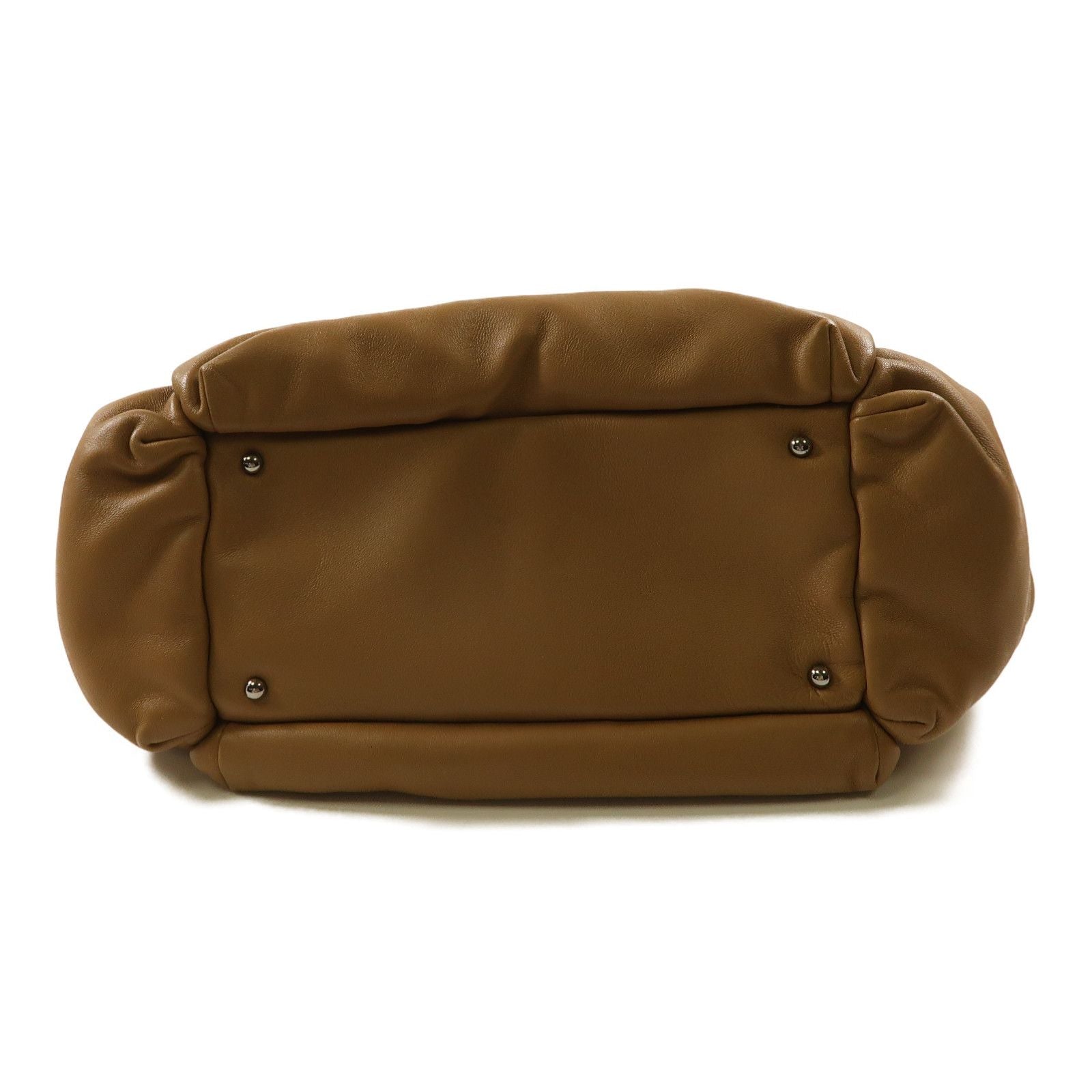 Chanel Brown Beige Lacquered Leather Bag Lambskin