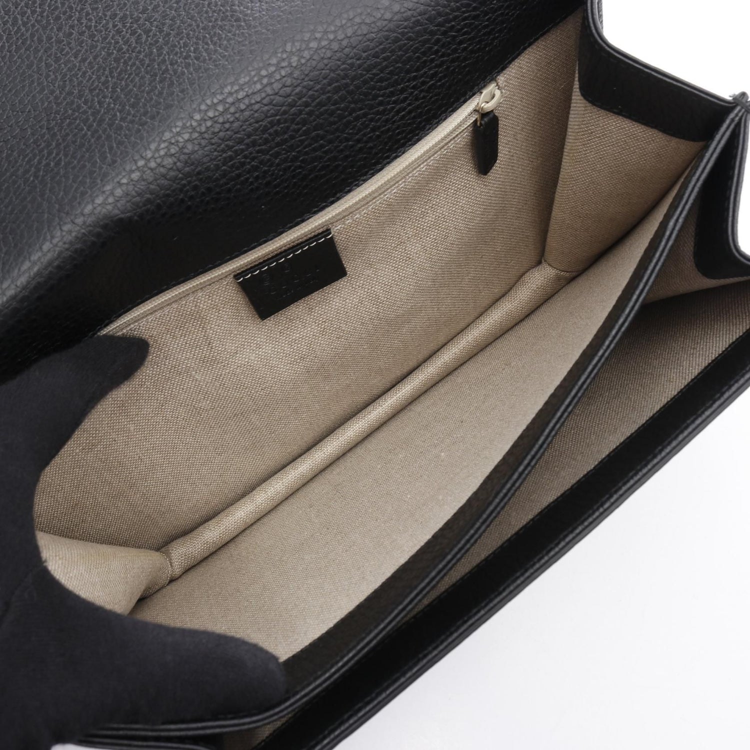 Gucci Interlocking G Shoulder Bag Black Leather 510303