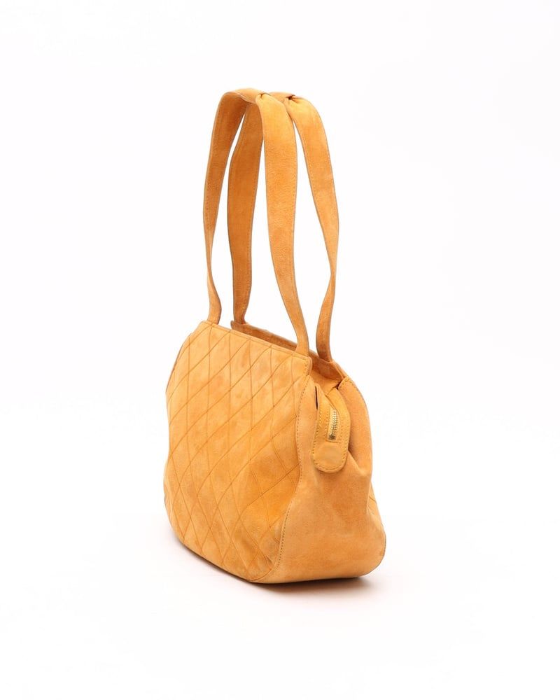 Chanel Suede Matelasse Shoulder Bag