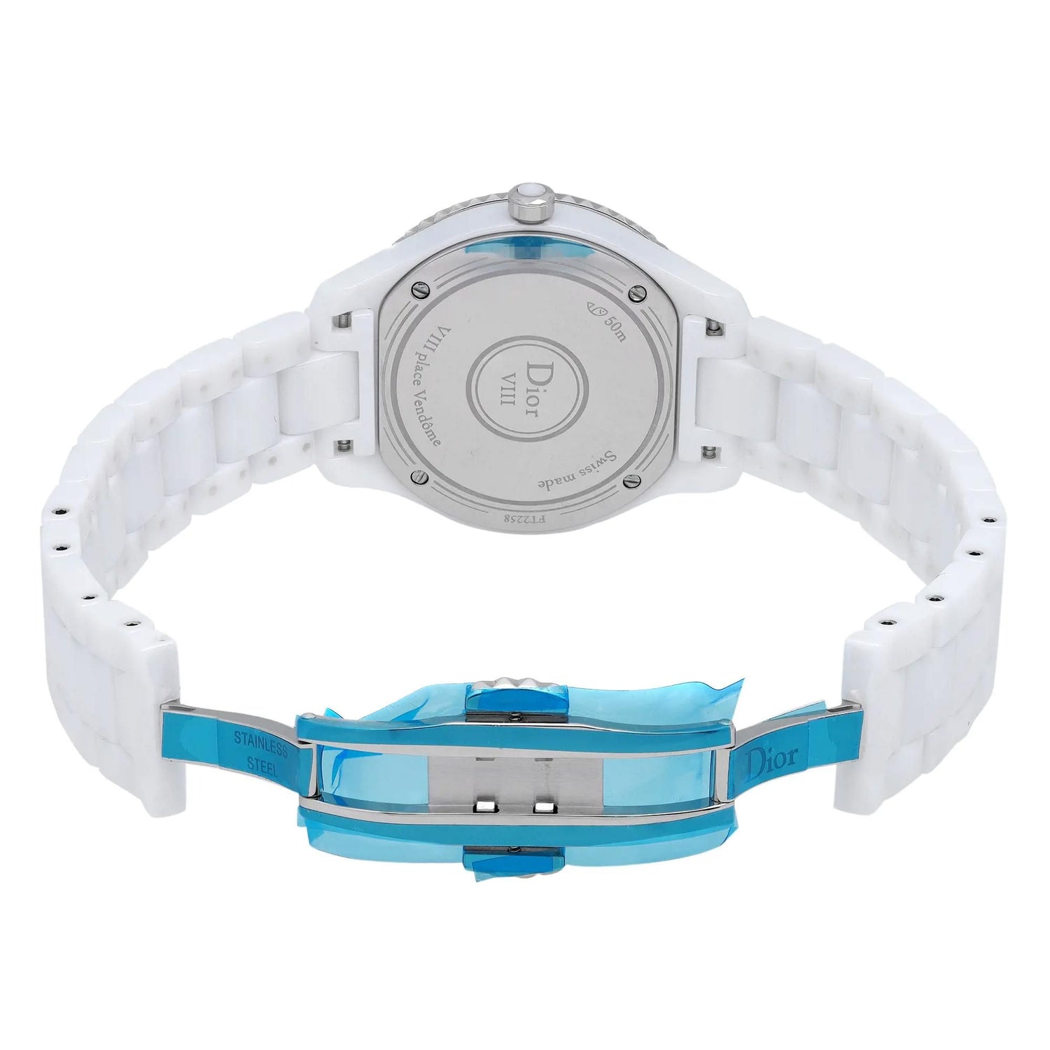 Christian Dior VIII 33mm Ceramic Diamond MOP Dial Ladies Watch CD1231E4C001