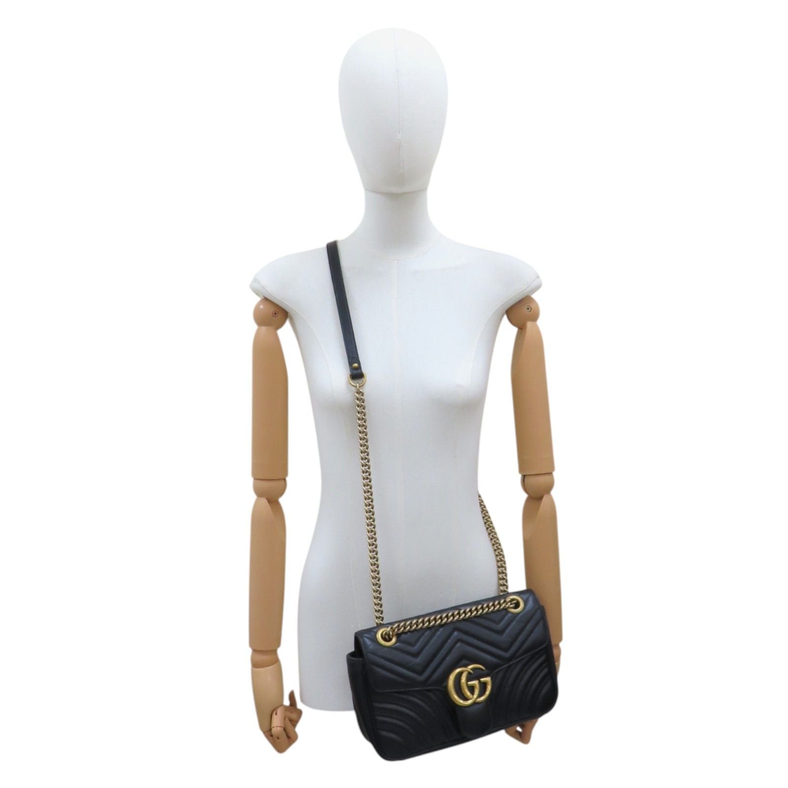 Gucci GG Marmont Small Shoulder Bag Calfskin Black 443497