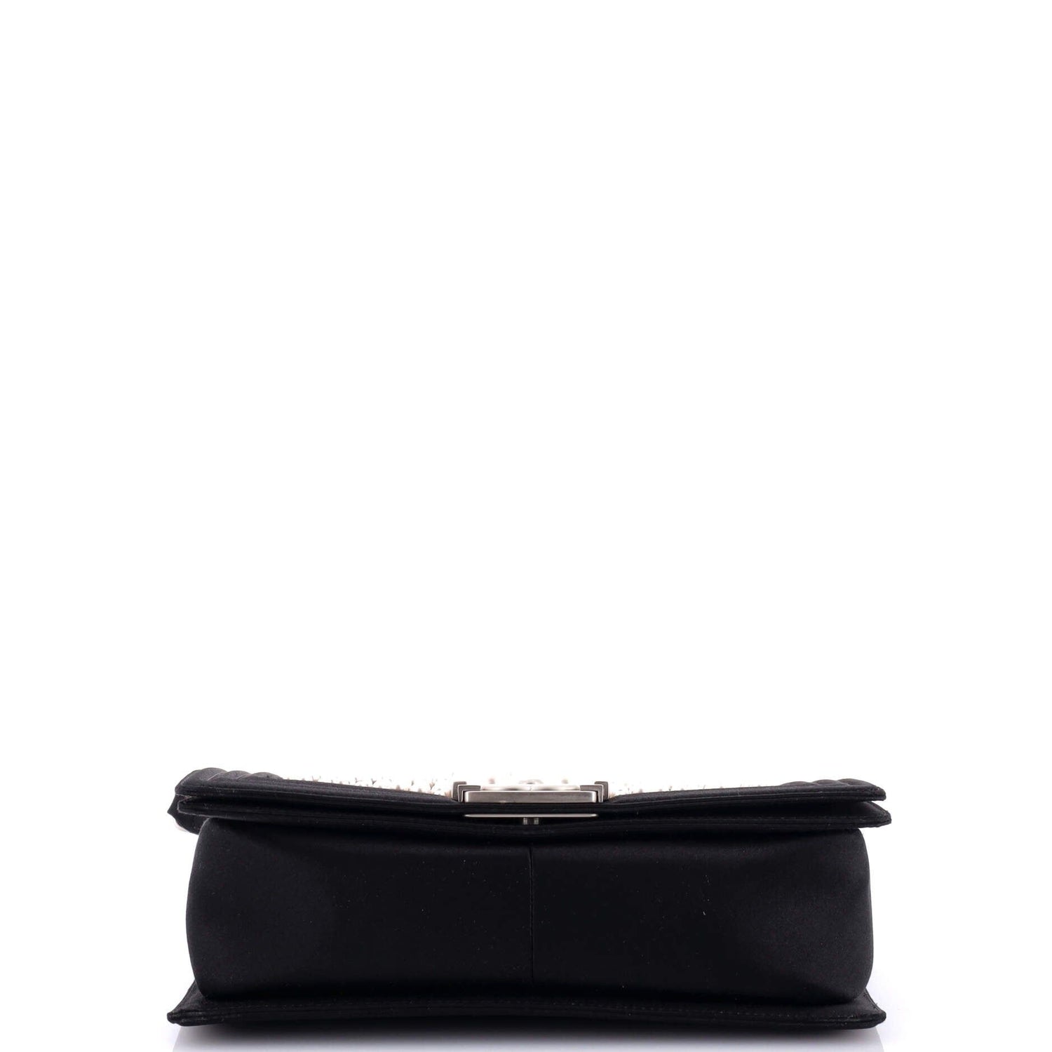 Boy Flap Bag Pearl Embellished Satin Old Medium