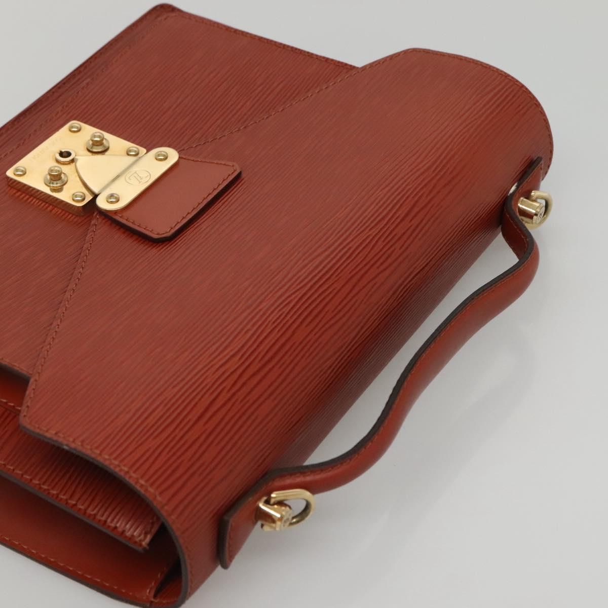 Louis Vuitton Epi Monceau 28 Hand Bag Brown M 52123 Lv Auth