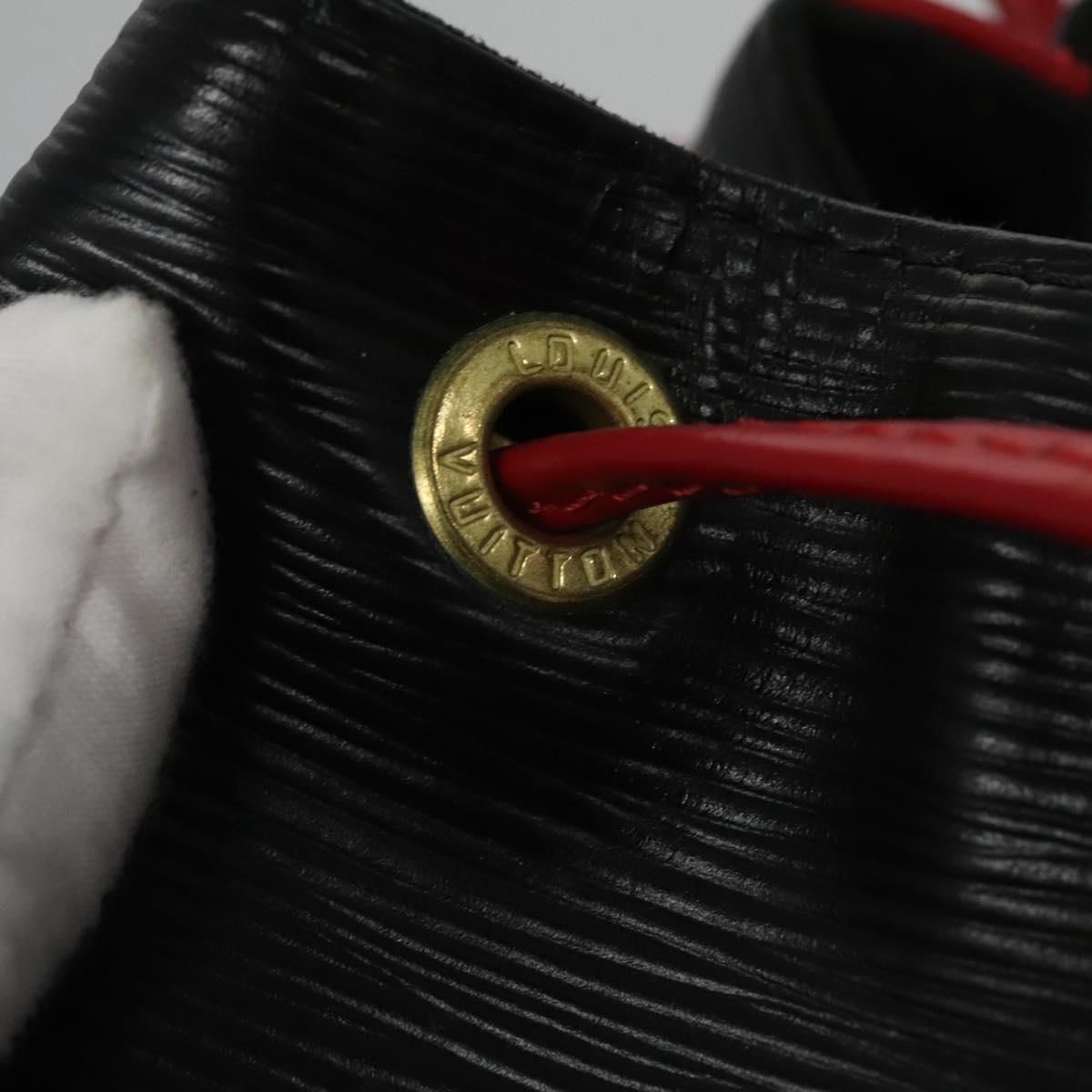 Louis Vuitton Epi Noe Shoulder Bag Bicolor Black Red M 44017 Lv Auth