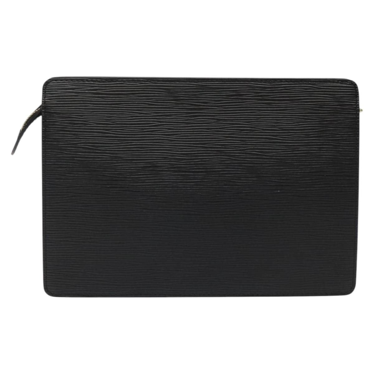 Louis Vuitton Epi Pochette Homme Clutch Bag Black Noir M 52522 Lv Auth