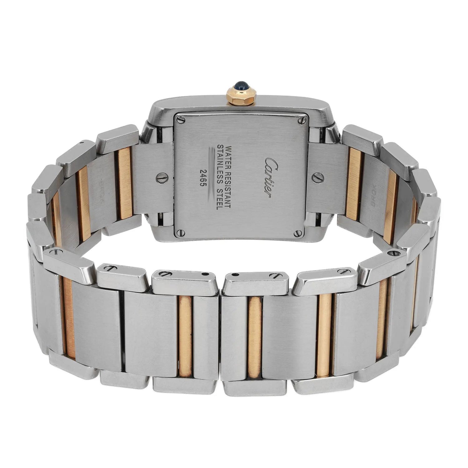 Cartier Tank Francaise 25mm 18K Yellow Gold Steel Cream Dial Watch W51012Q4