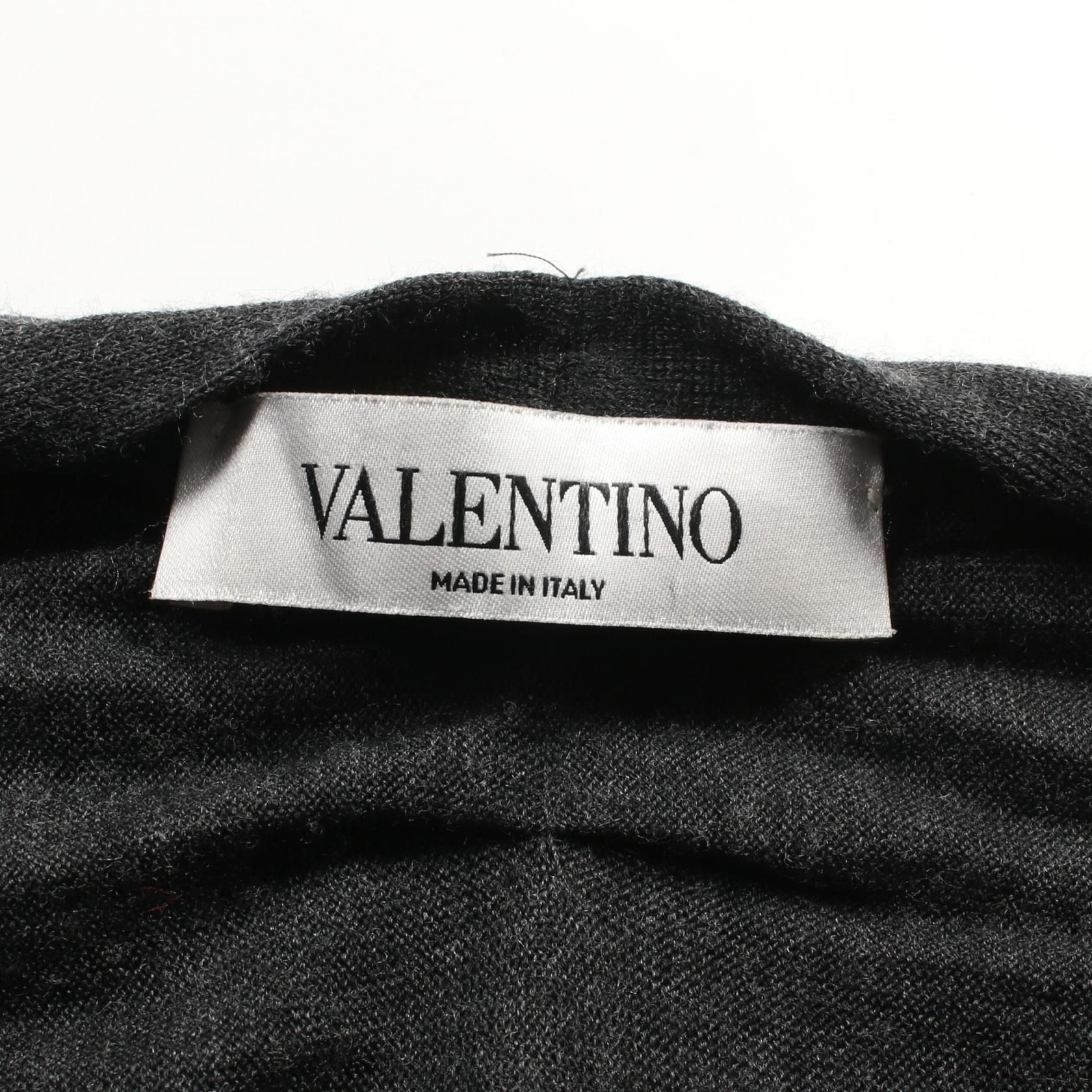 Valentino Cardigan Wool Silk Cashmere Gray S
