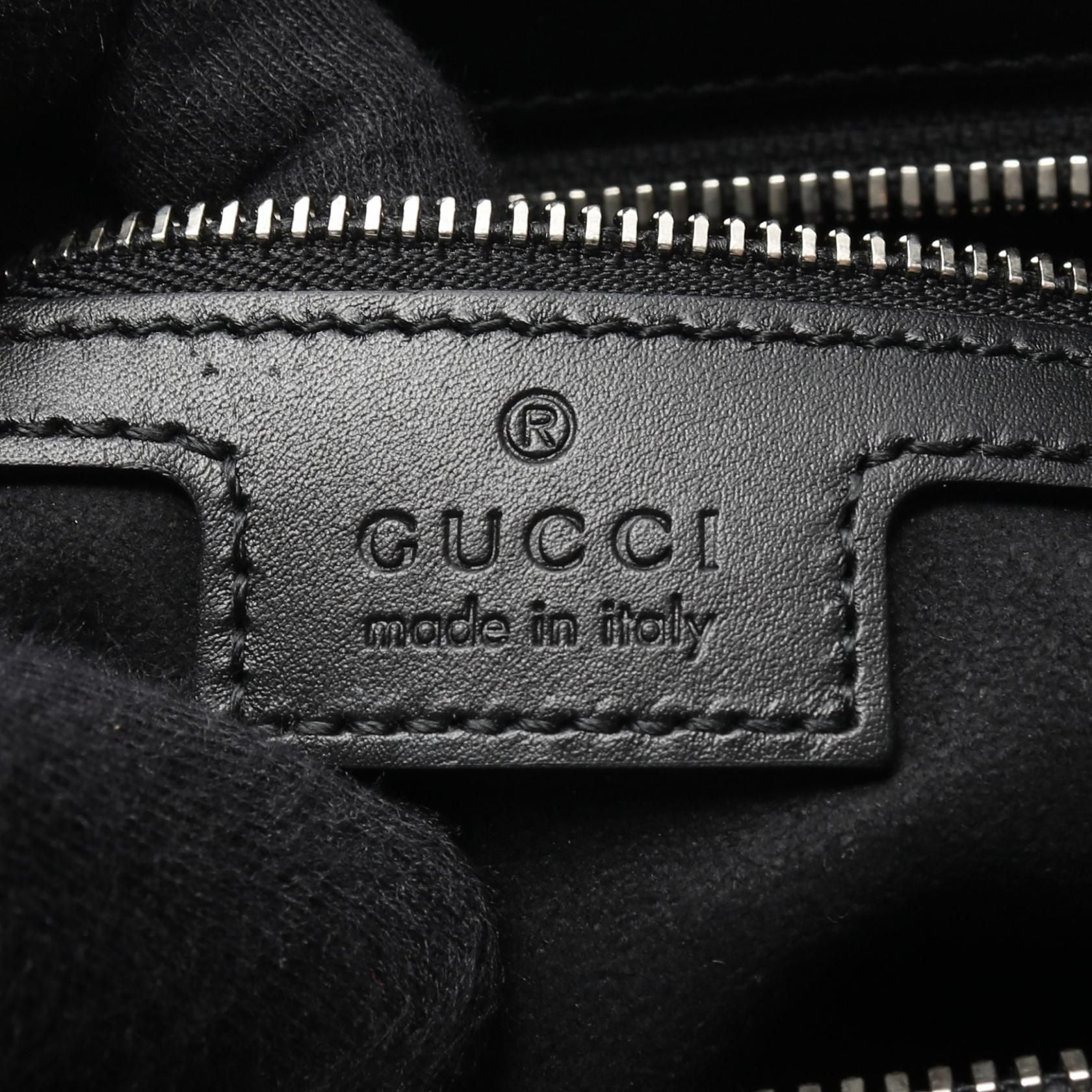Gucci Petite Gg Handbag Black Leather 745918
