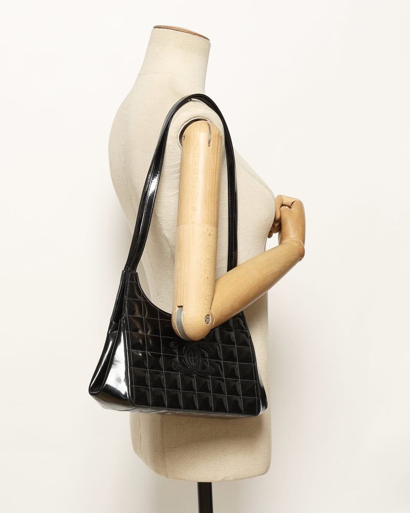 Chanel CC Patent Chocolate Bar Bag