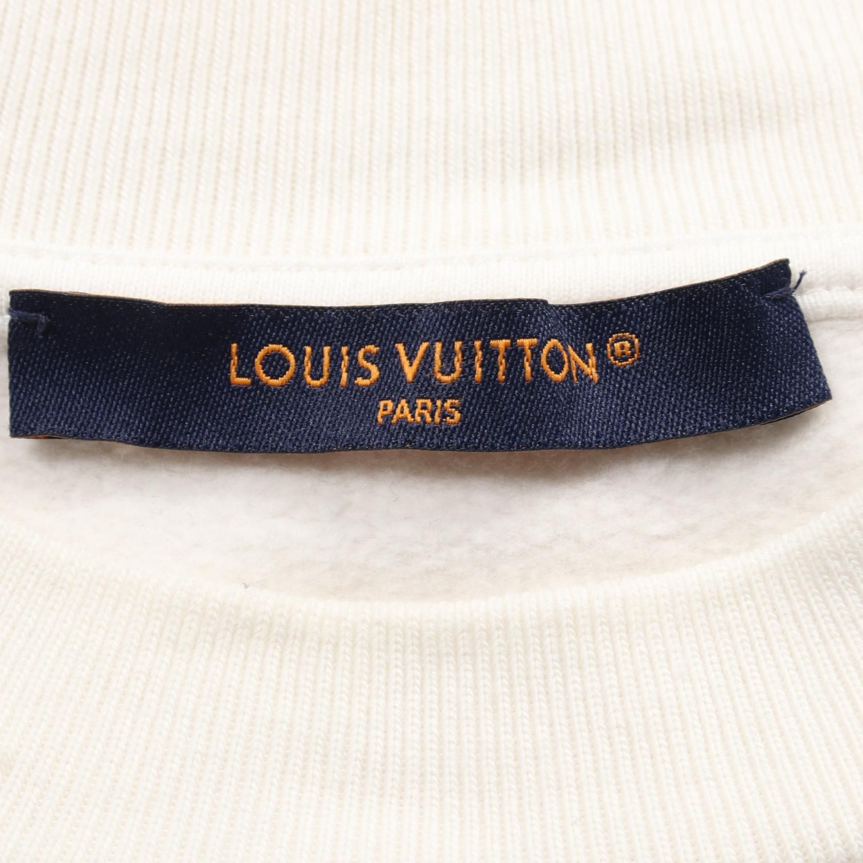 Louis Vuitton Sweat Shirts Rm 241m Ihn Hqy 23w Cotton White Black Mens L