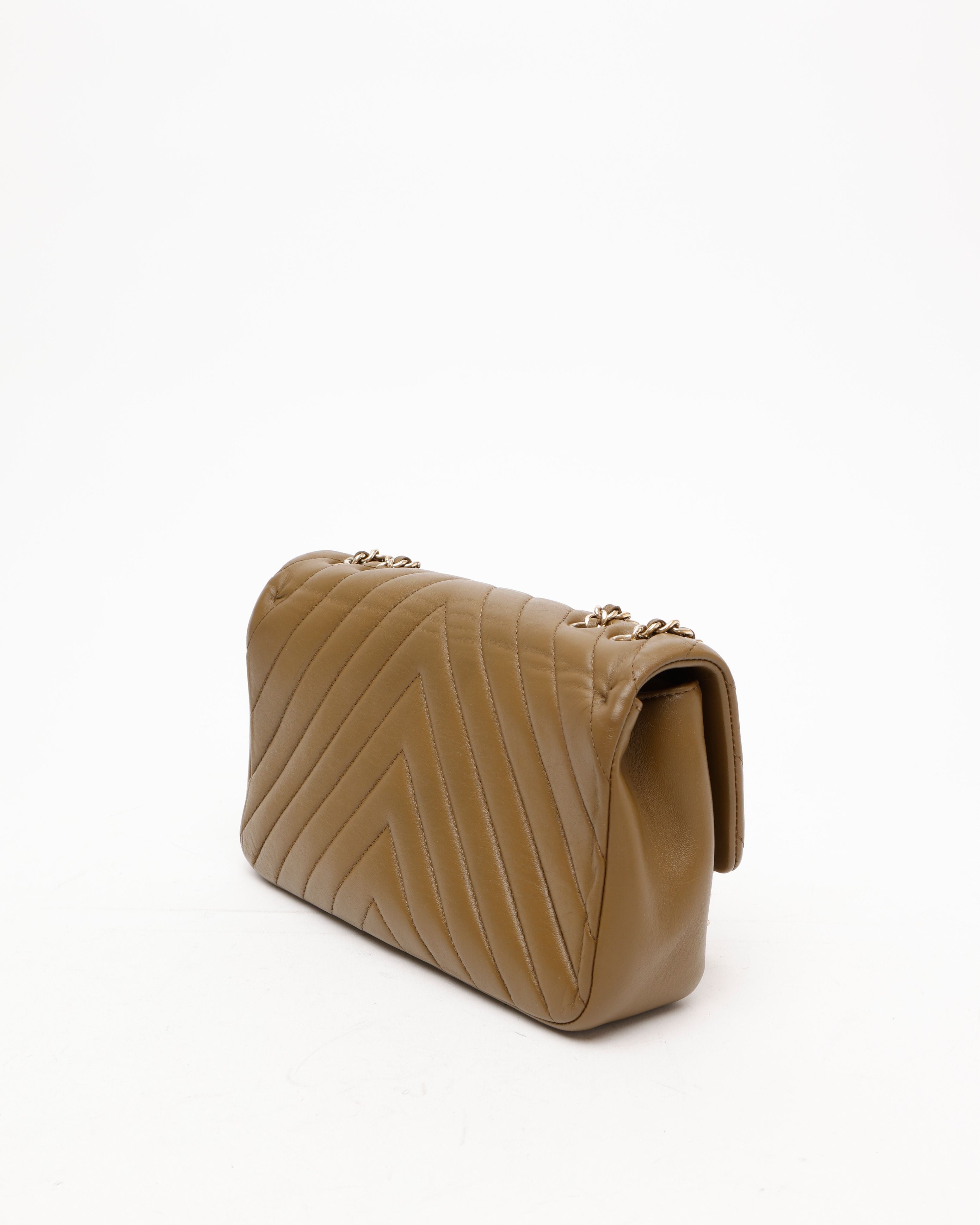 Chanel Small Chevron Double Flap Bag