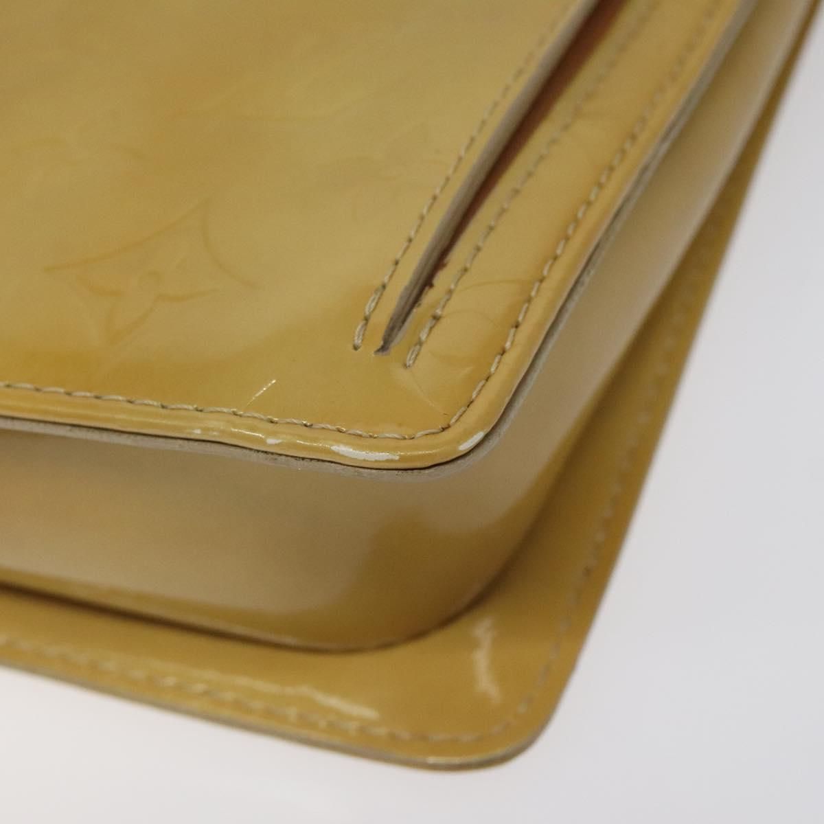 Louis Vuitton Vernis Motto Accessory Pouch Beige M 91136 Lv Auth