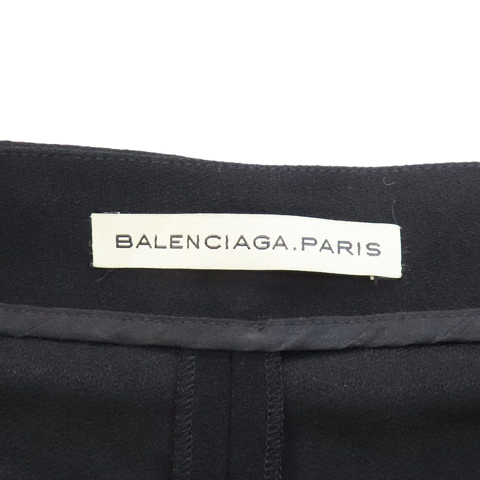 Balenciaga Black Polyester Straight Leg Pants 36