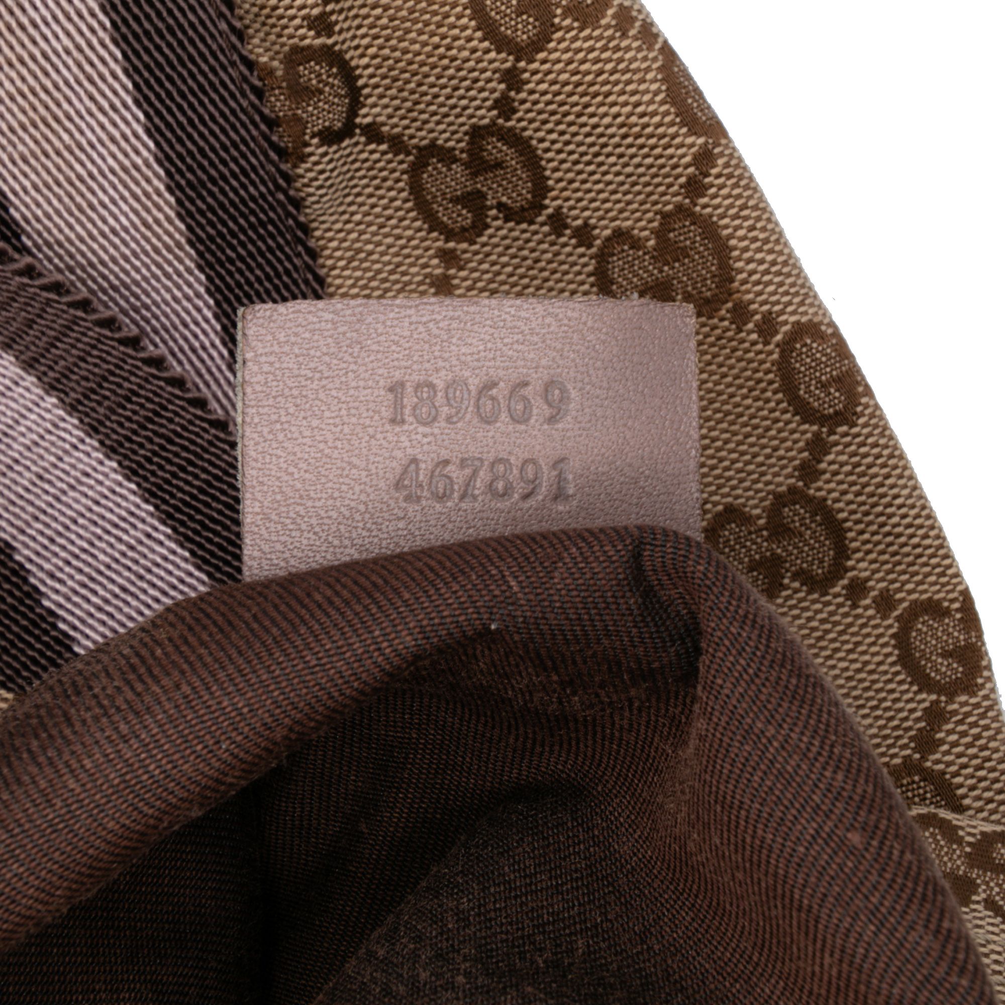 Gucci GG Canvas Web Tote Brown