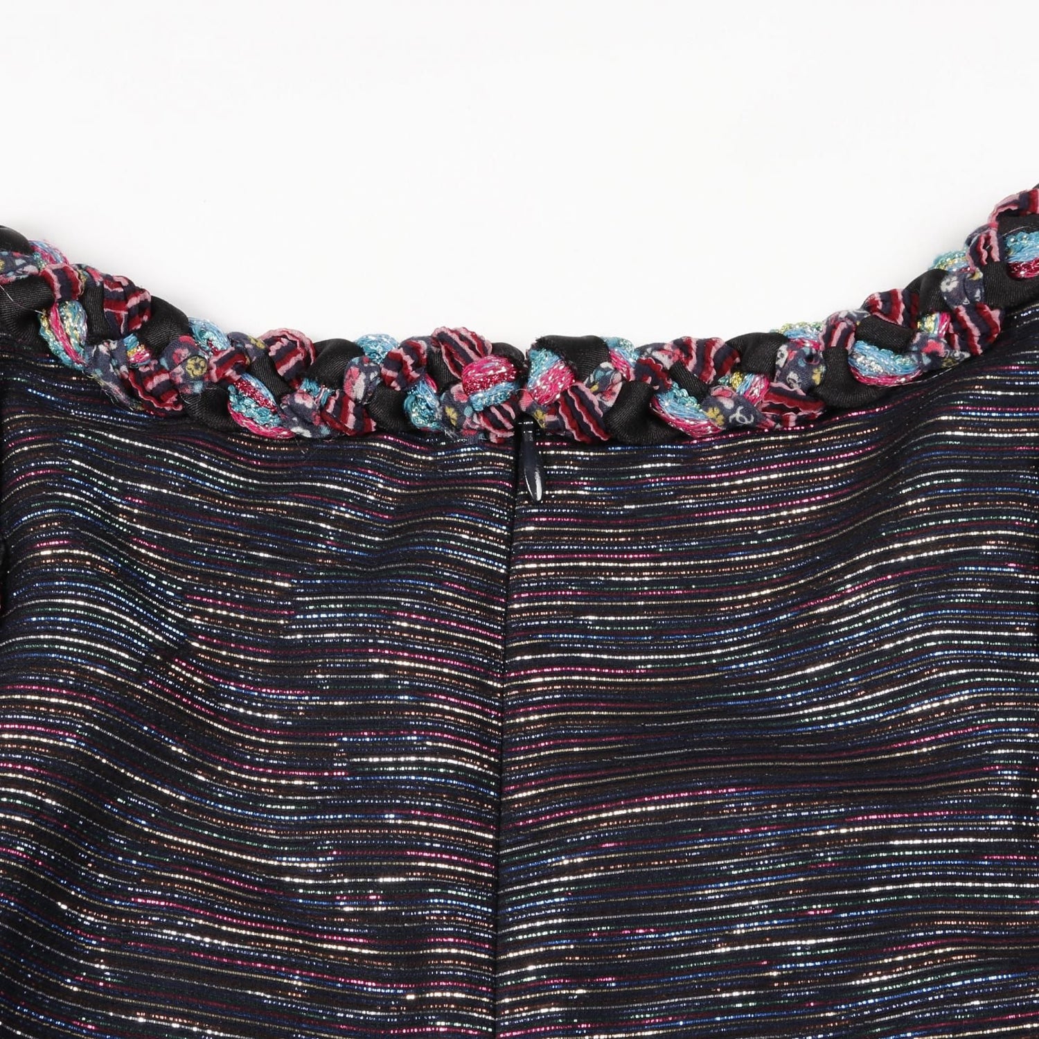 Chanel Black Multicolor Coco Mark Dress Silk P 70048v 48334