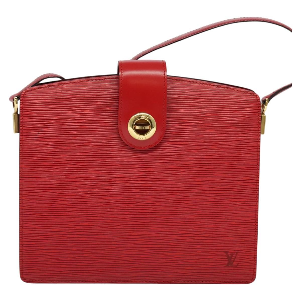 Louis Vuitton Epi Capuchin Shoulder Bag Red M 52347 Lv Auth
