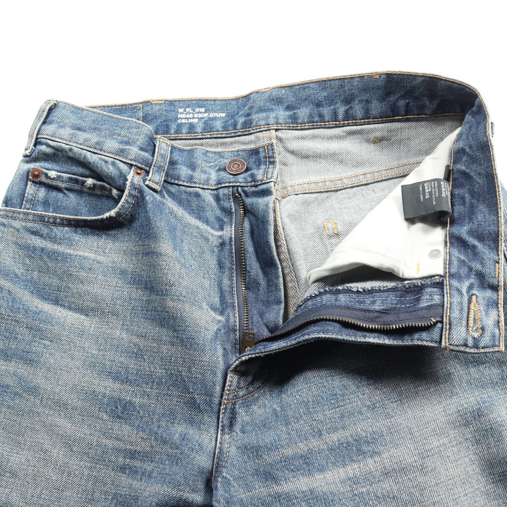 Celine Denim Pants Navy Cotton N 648 930f 07uw