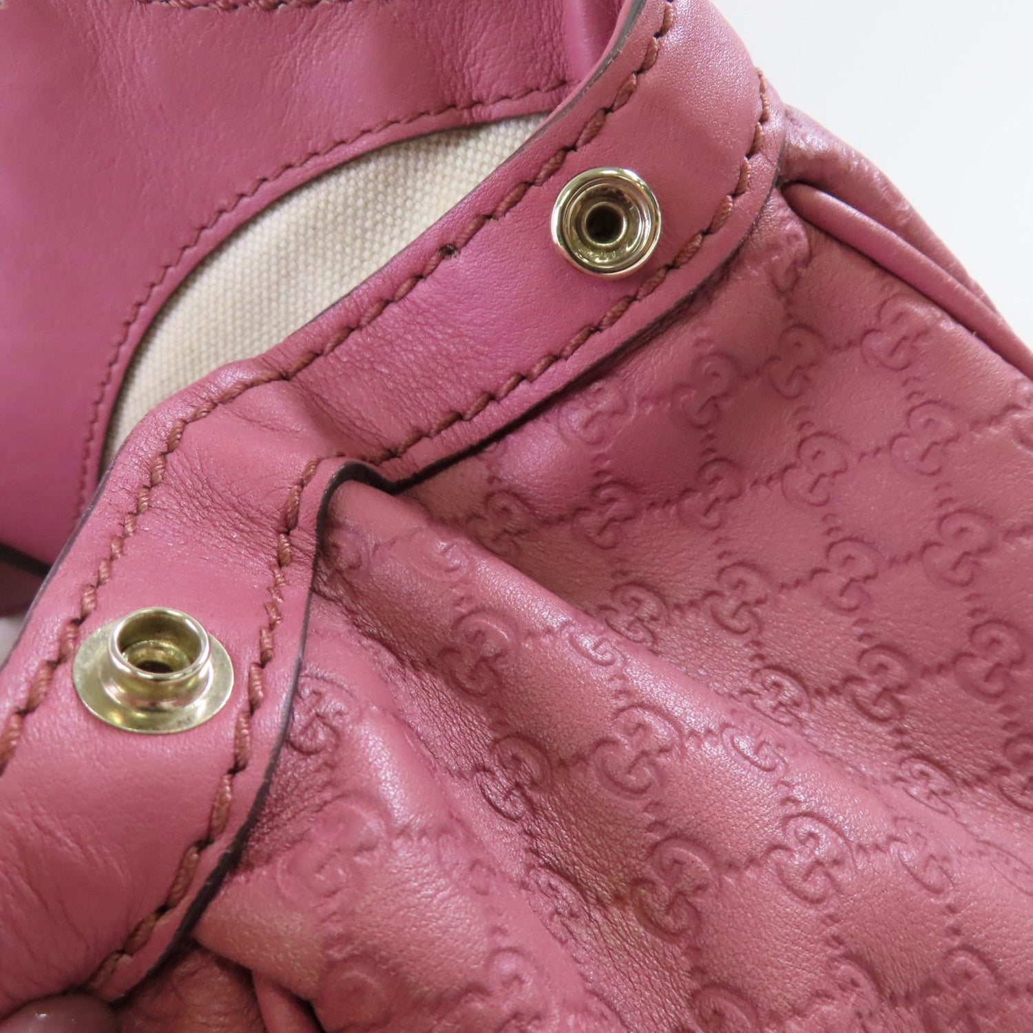 Gucci Cowhide Leather Sukey Tote Bag Golden Shoulder Back Bag Deep Powder Red Shoulder Bag Pink Calfskin (cowhide