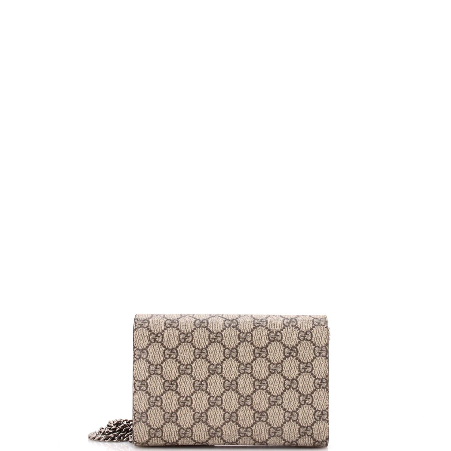 Gucci Dionysus Chain Wallet Gg Coated Canvas Small