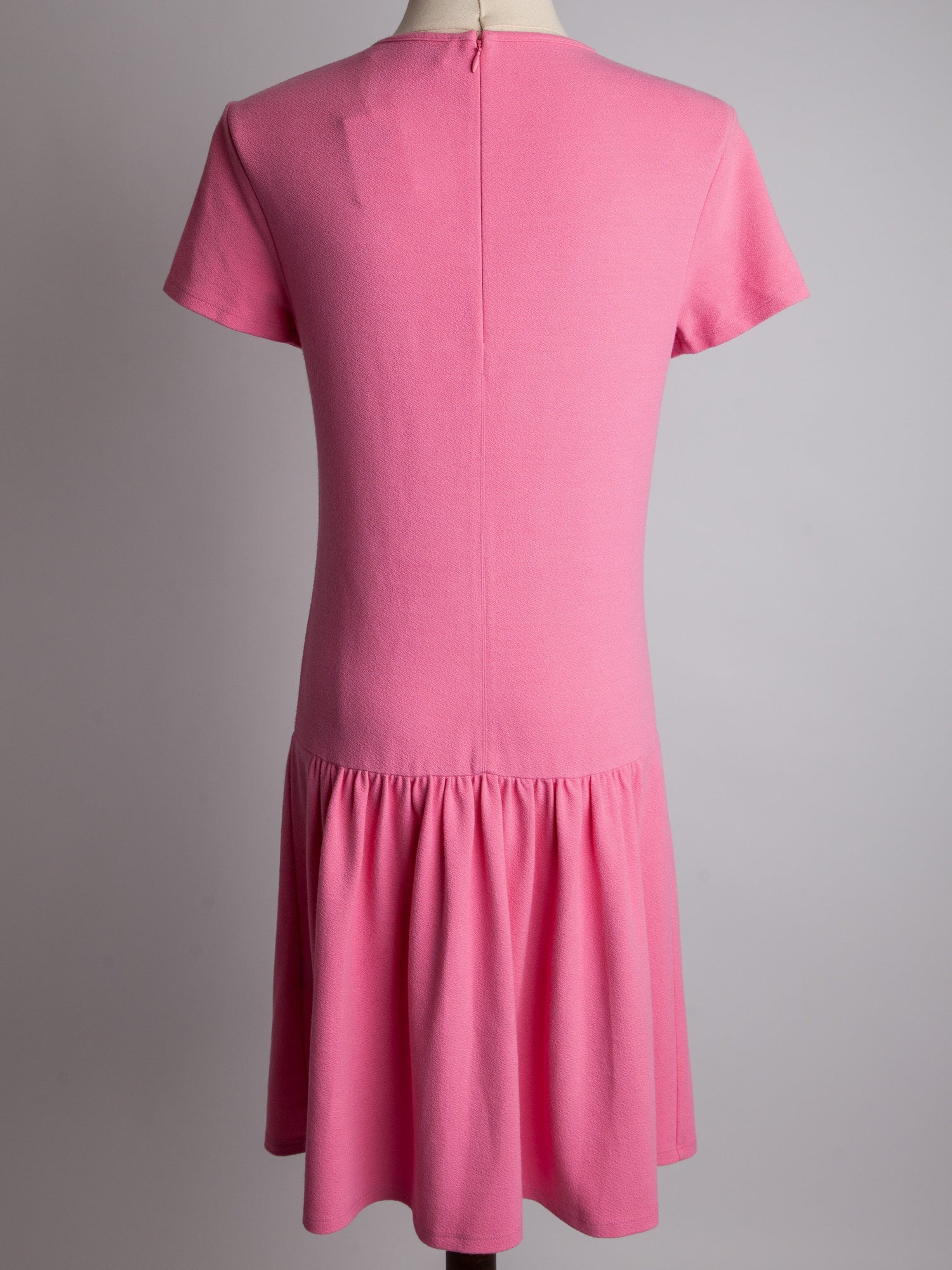 Good Blumarine Pink Viscose Dress Size M with Embellished Neckline