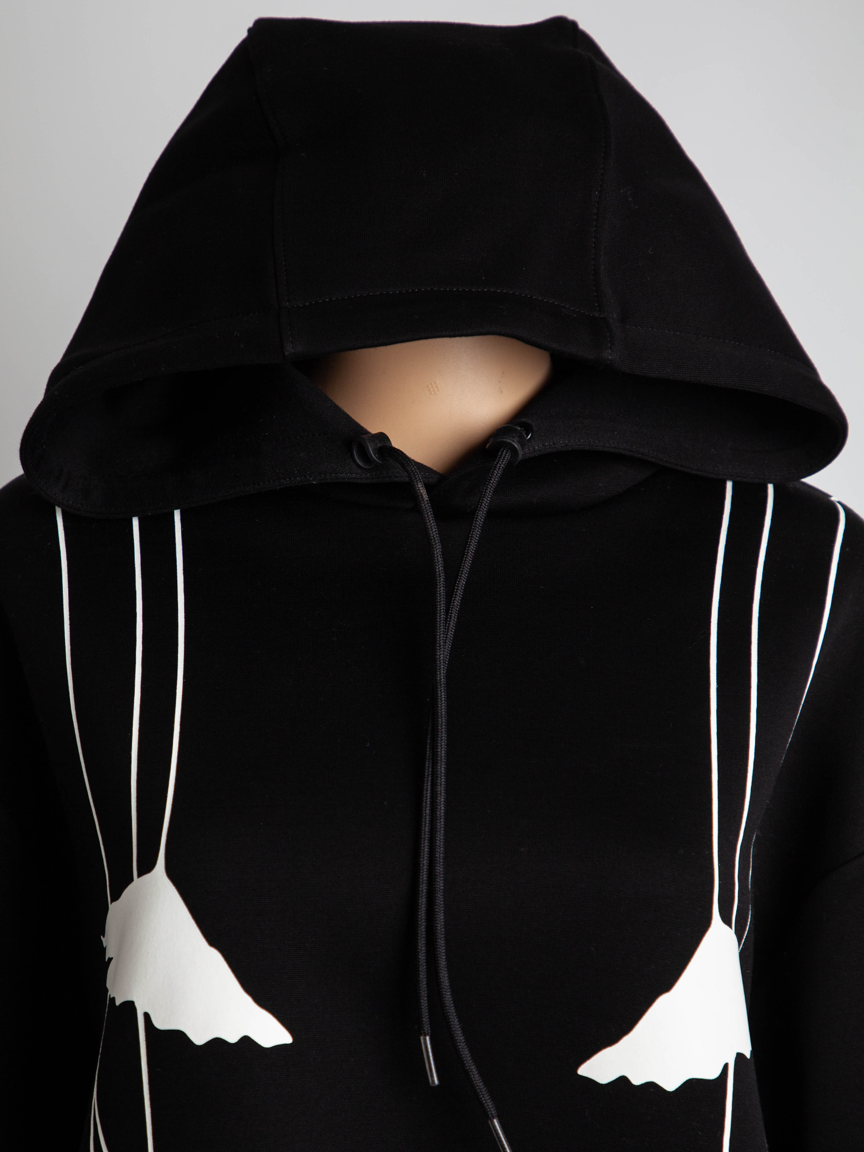 Good Prada Black Floral Nylon Hoodie Dress Size M Women