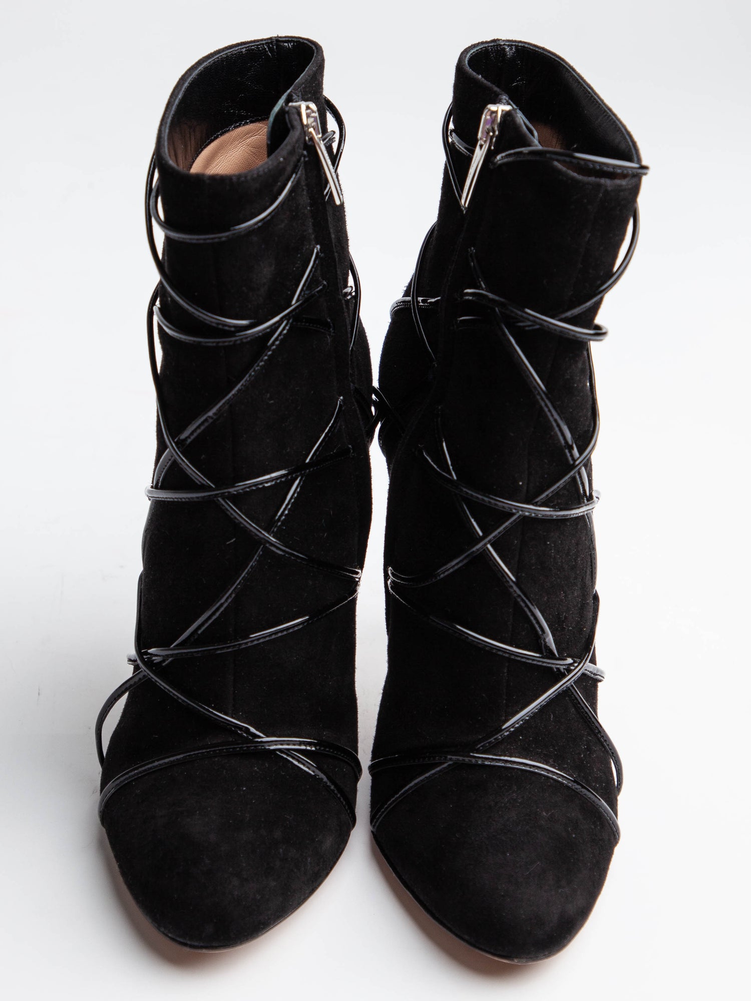 Excellent Gianvito Rossi Black Leather High-Heeled Ankle Boots Size 37