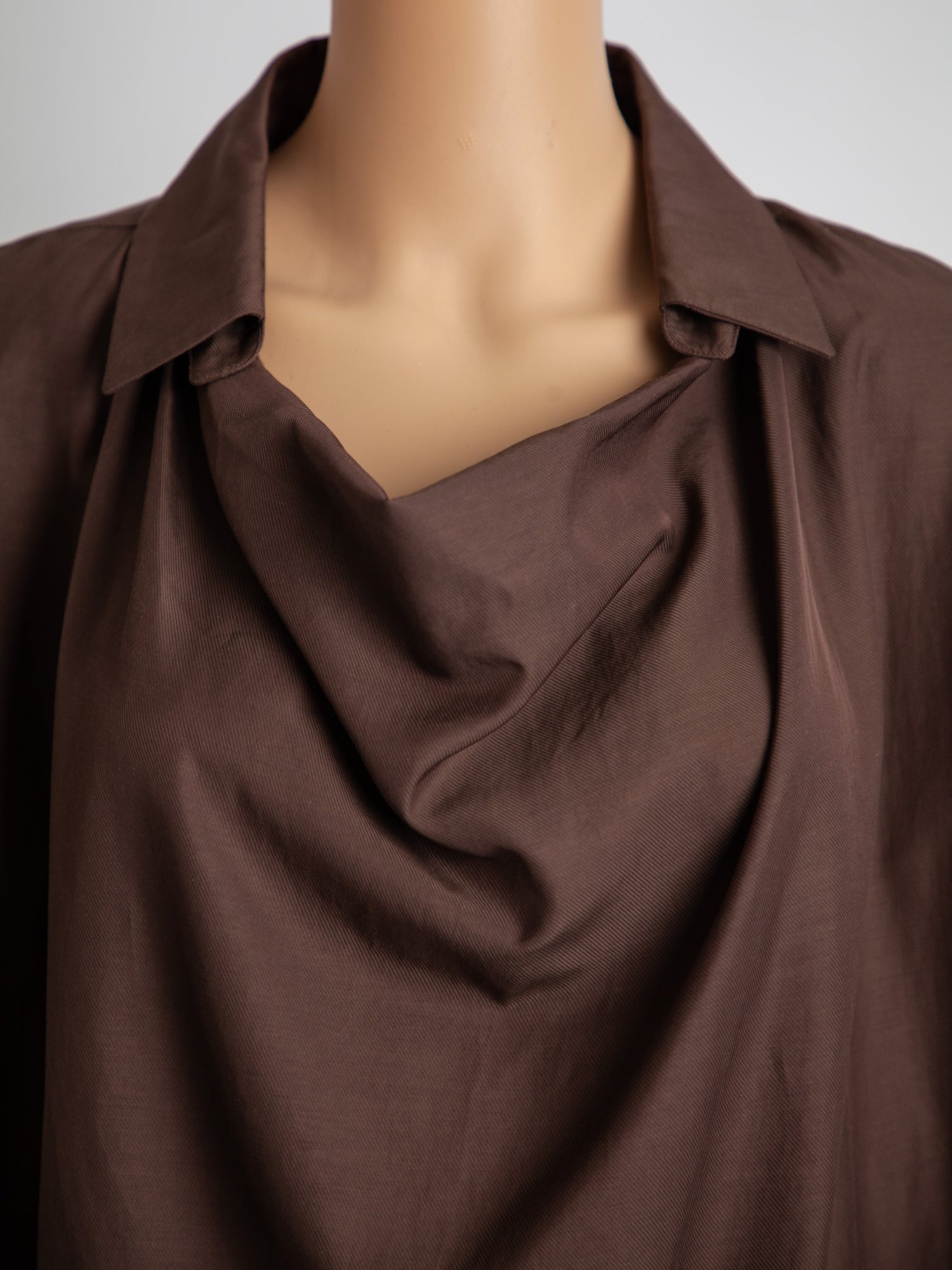 Good Trussardi Orange Cotton Dress Size M with Draped Neckline