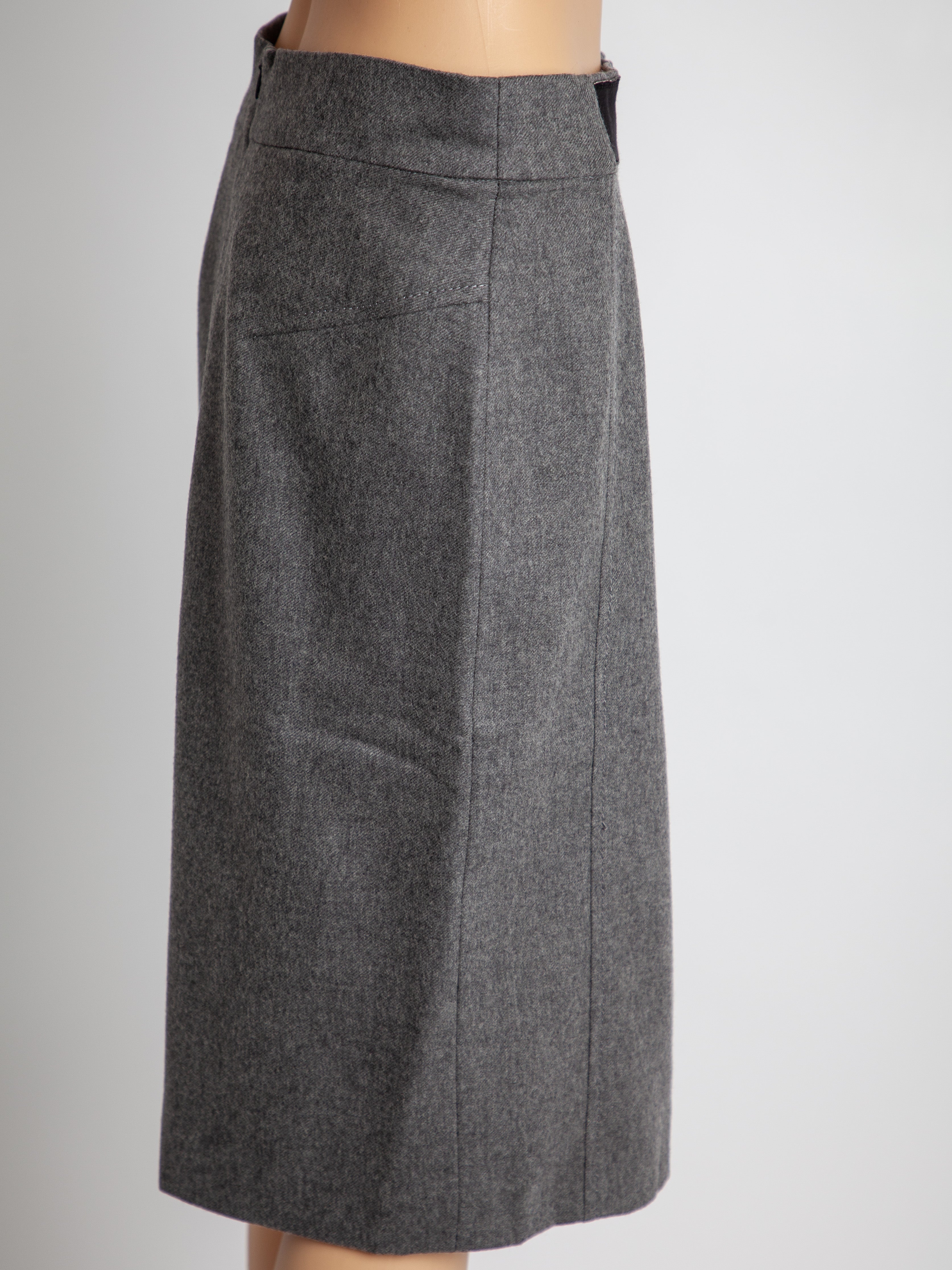 Good Condition Laurel Gray Cashmere Skirt Size L Women