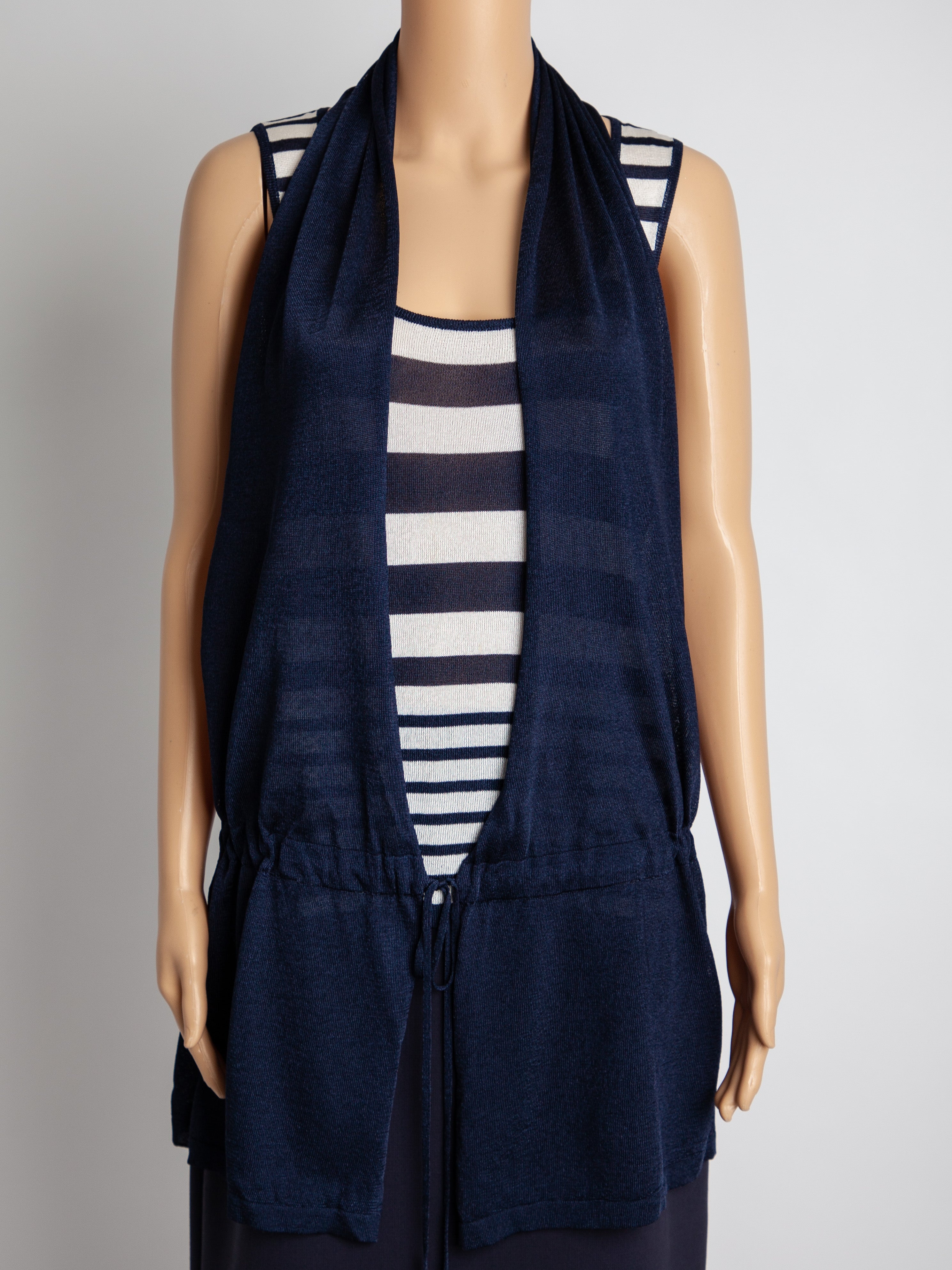 Good Luisa Spagnoli Women’s Layered Outfit S Striped Tank Cardigan