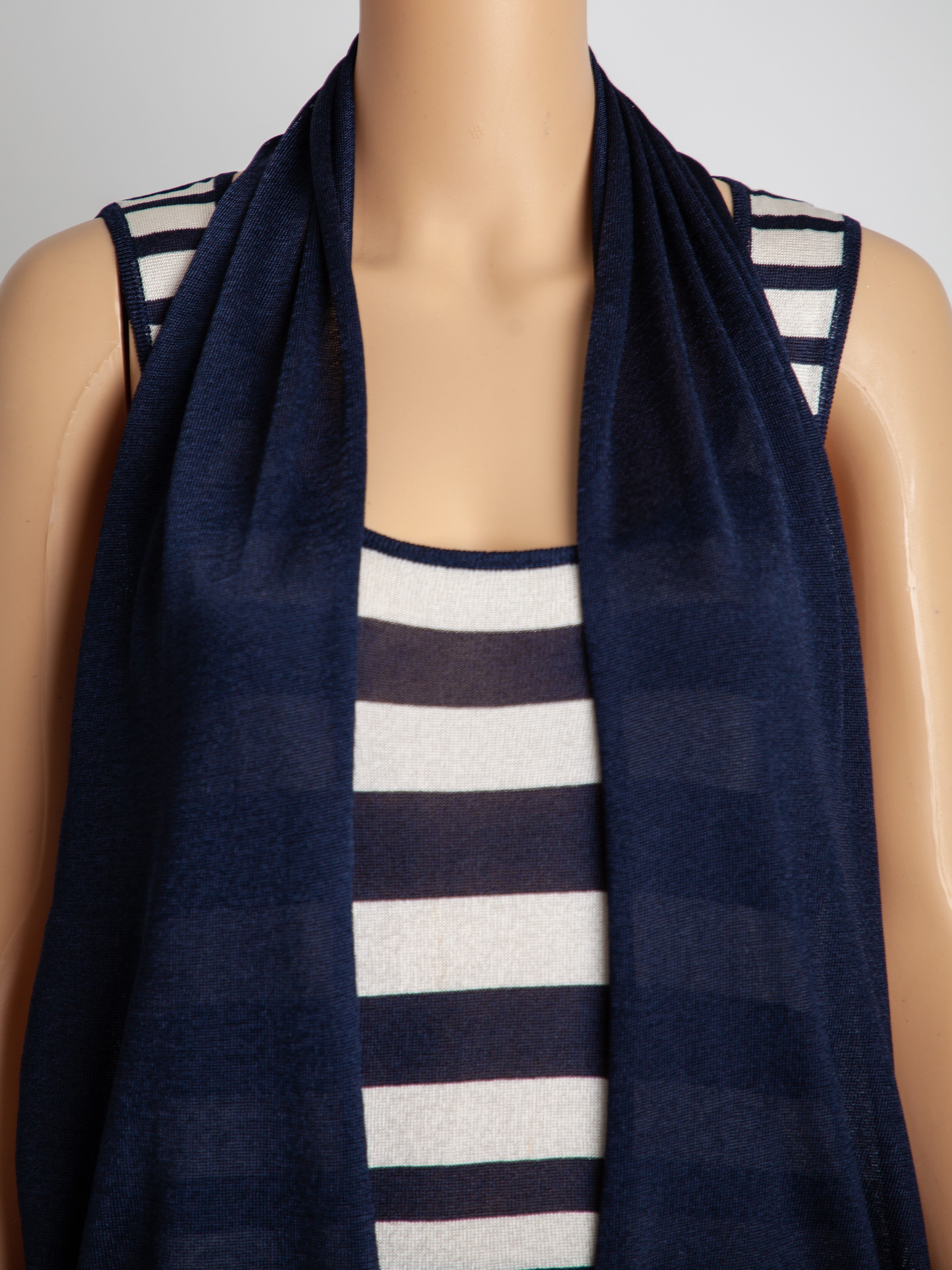 Good Luisa Spagnoli Women’s Layered Outfit S Striped Tank Cardigan