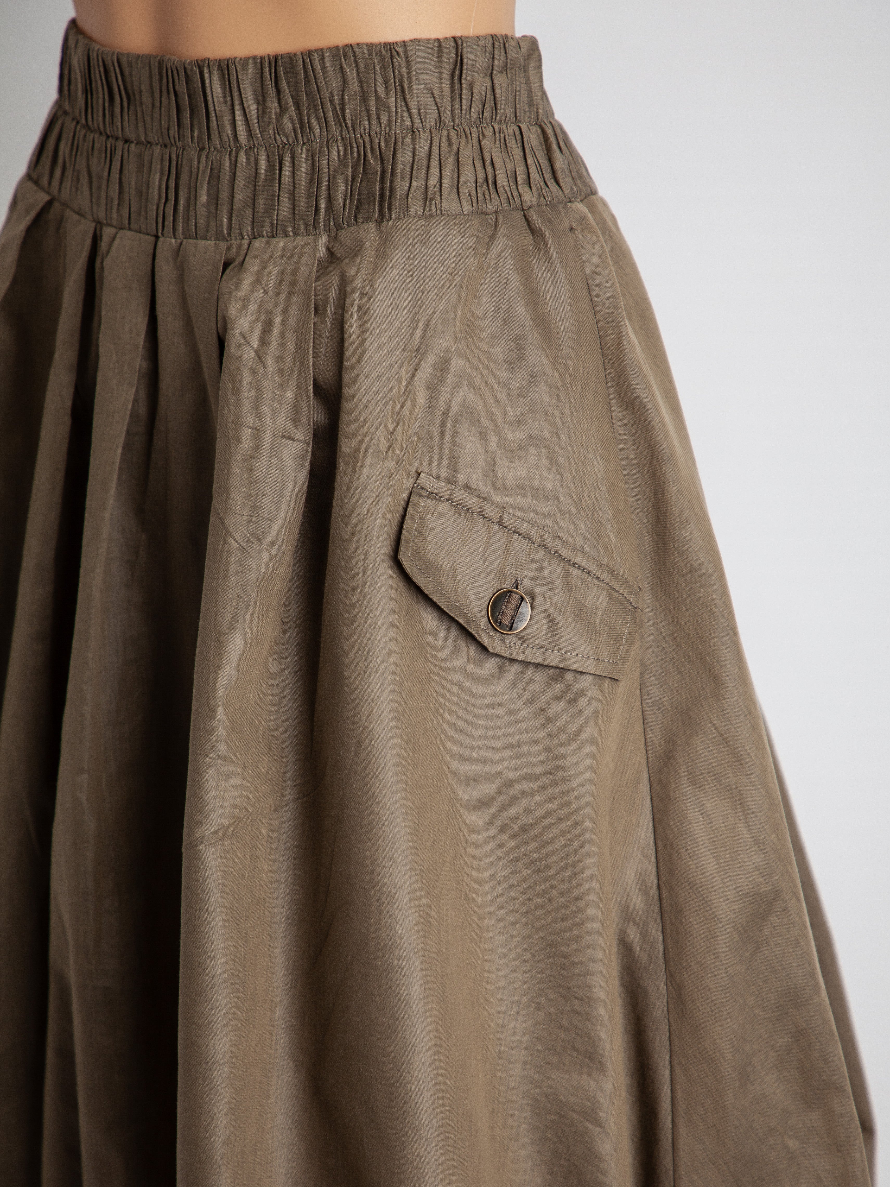 Good MaxCo Green Cotton Women’s Skirt Size XS with Pocket