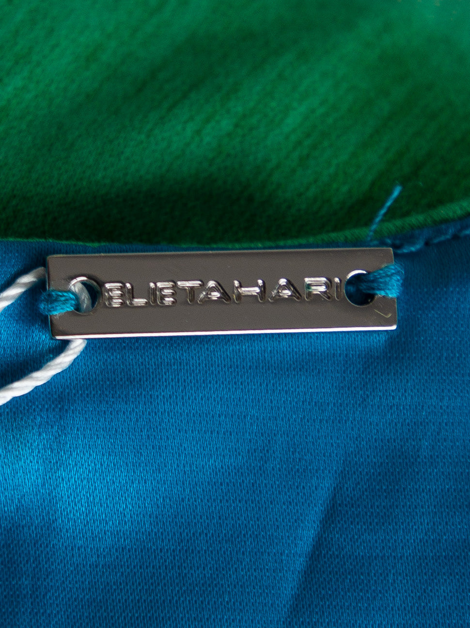 Good Elie Tahari Green Sleeveless Dress Size M with Abstract Pattern