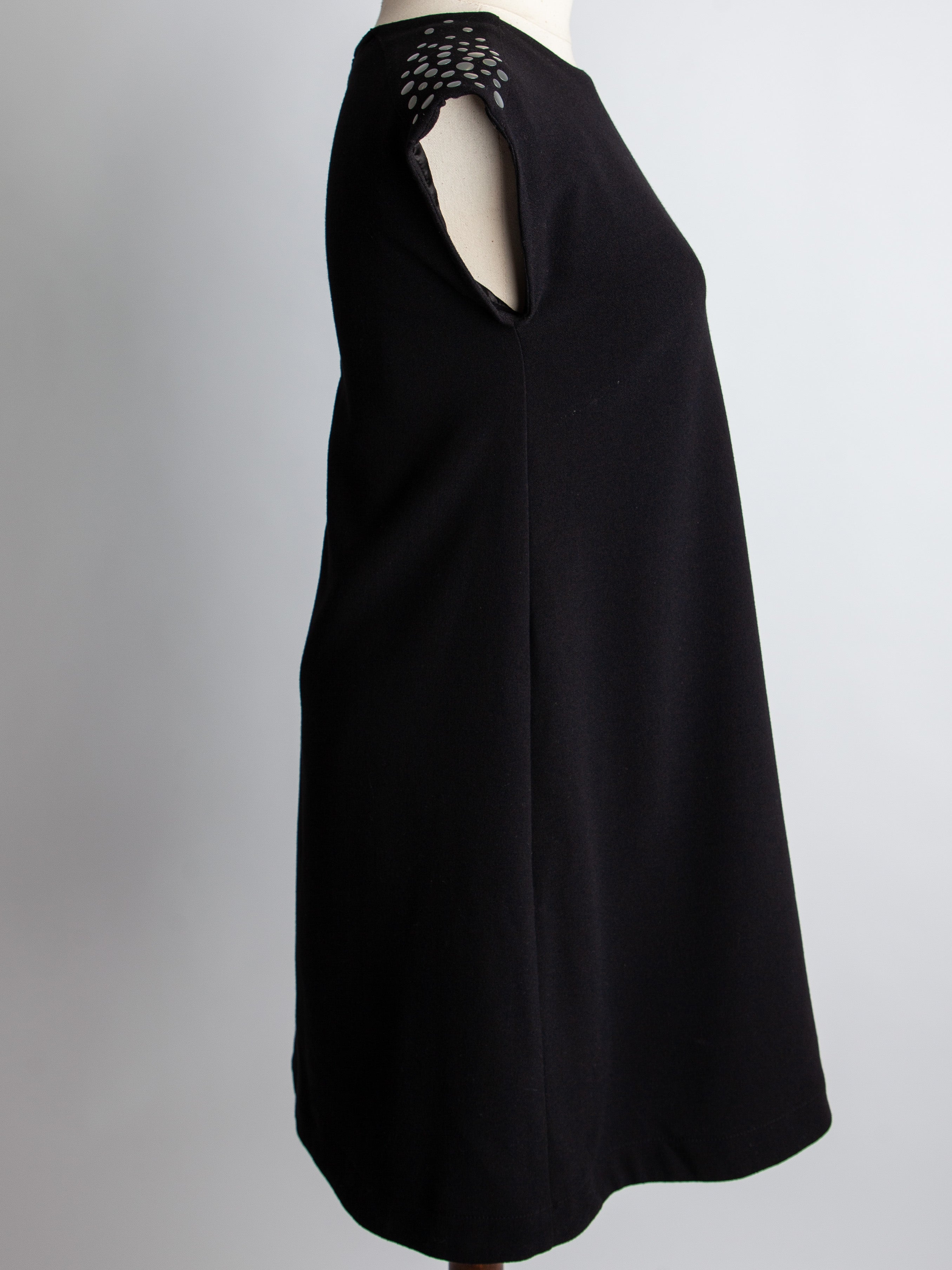 Junior Gaultier Kids Black Dress Size 10 with Cap Sleeves