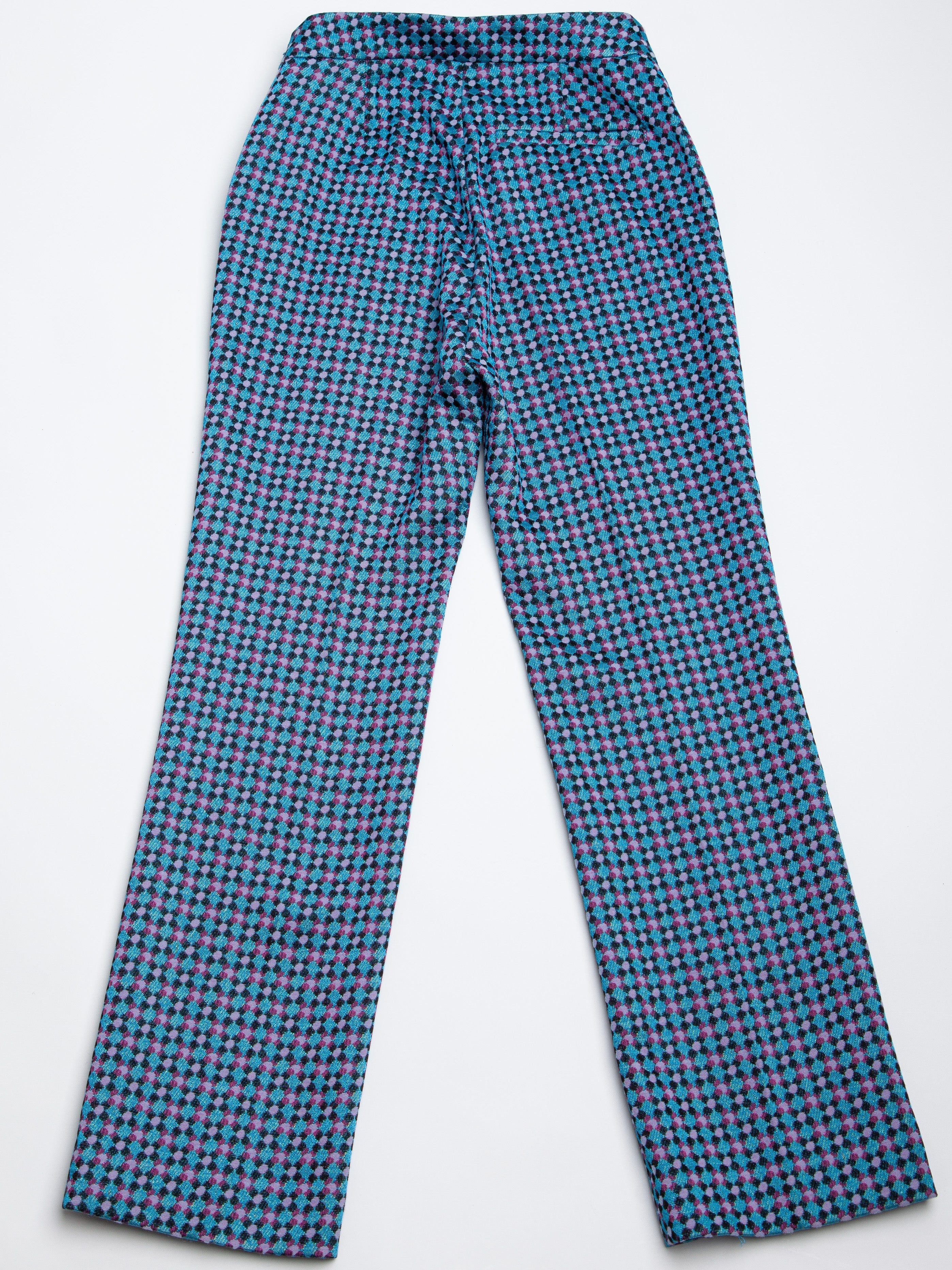 Good MaxCo Blue Checkered Pants for Kids Size 14 Polyester