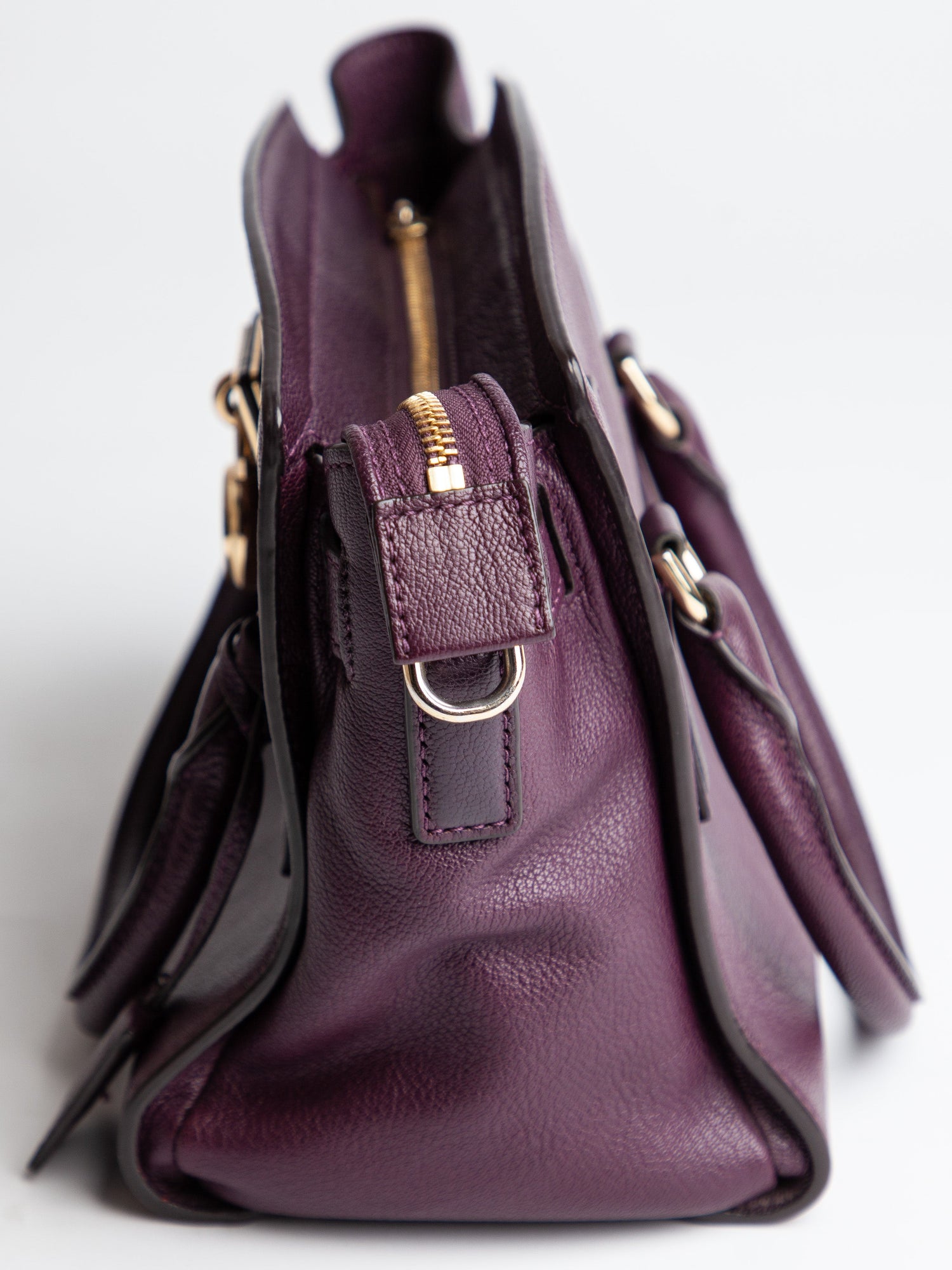 Good Michael Kors Red Leather Handbag with Gold-Tone Hardware