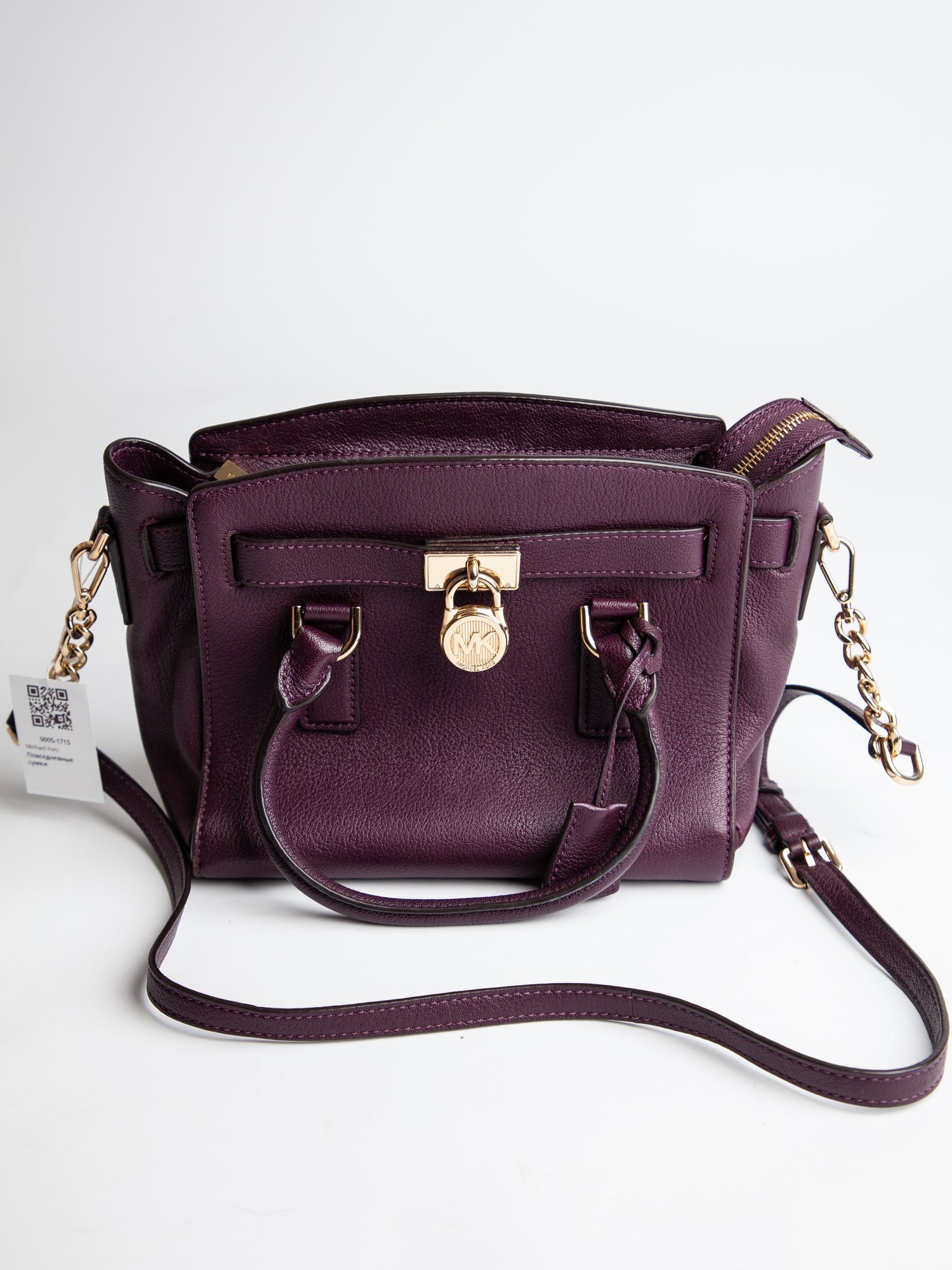 Good Michael Kors Red Leather Handbag with Gold-Tone Hardware
