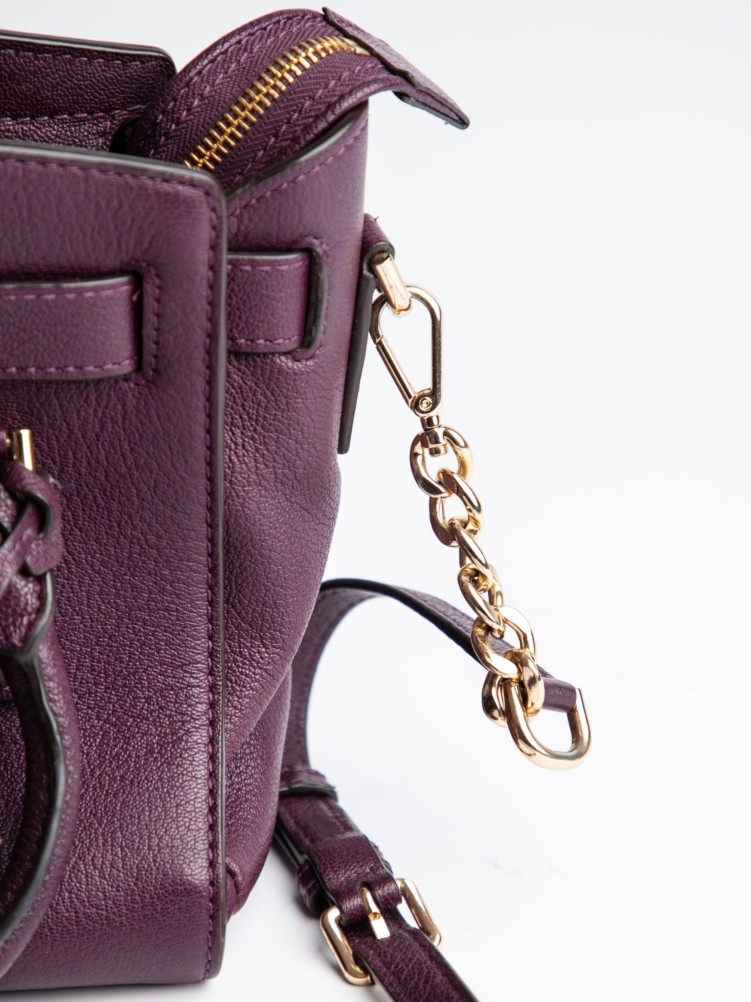 Good Michael Kors Red Leather Handbag with Gold-Tone Hardware