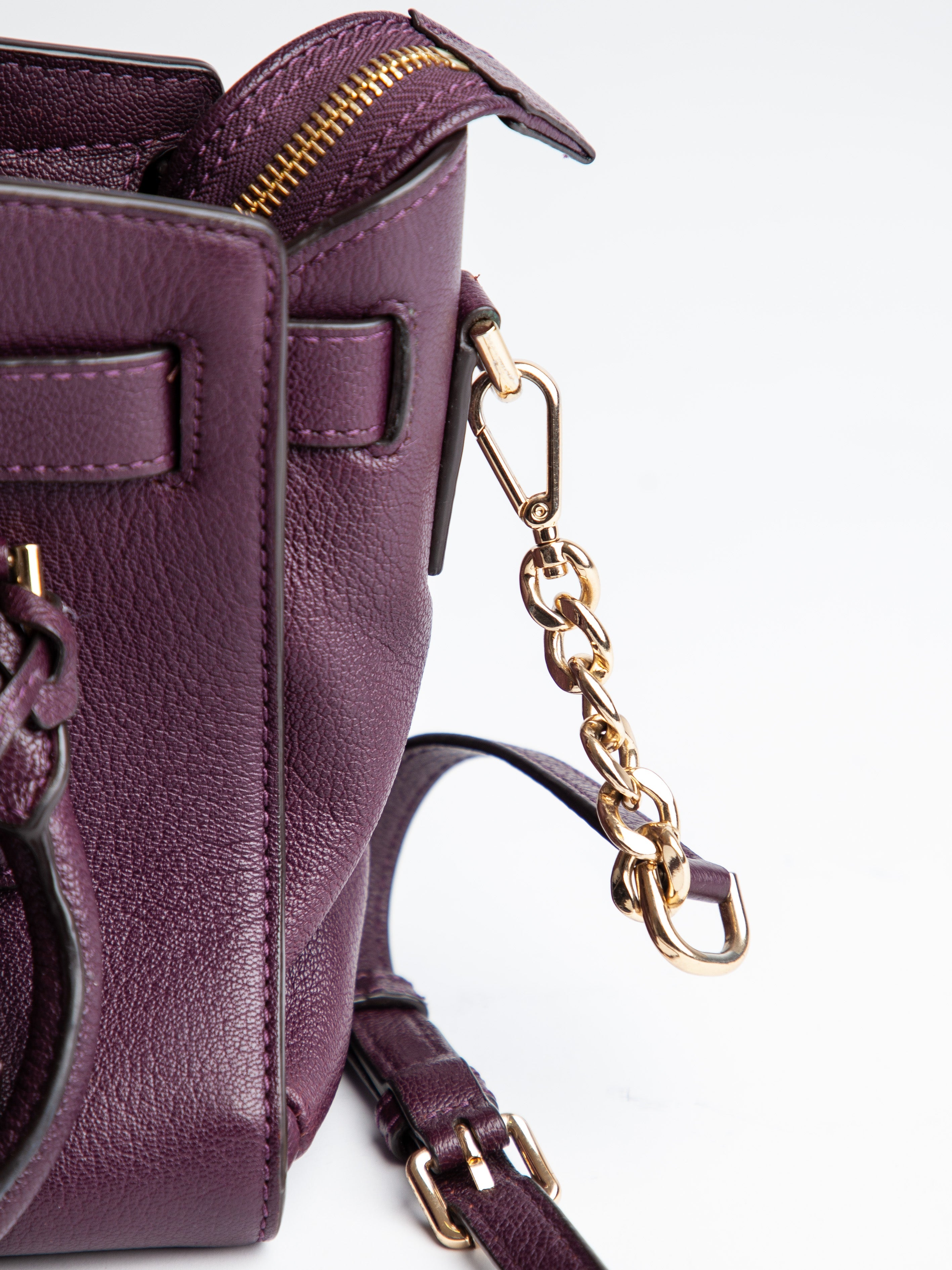 Good Michael Kors Red Leather Handbag with Gold-Tone Hardware