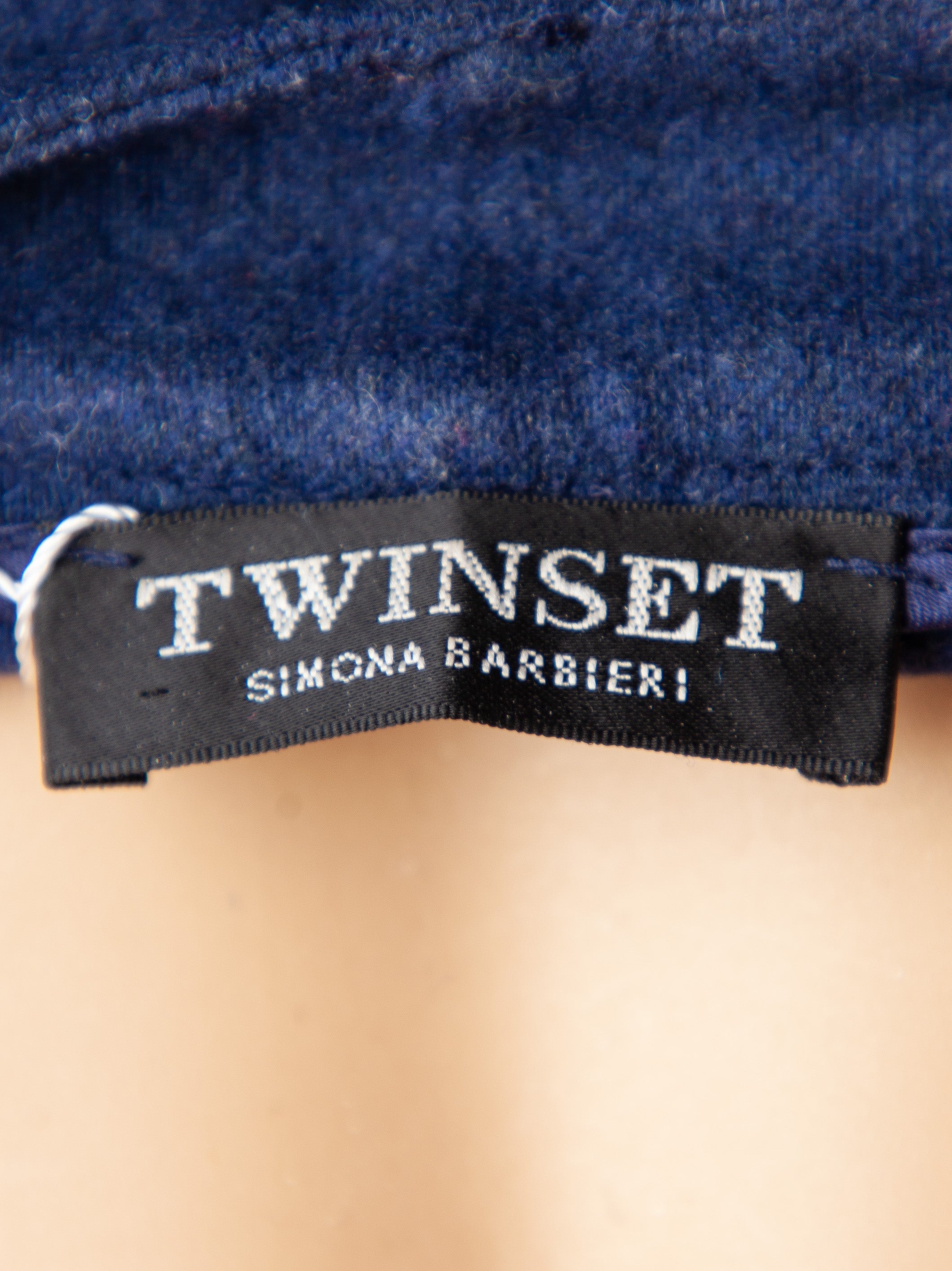 Good TWINSET Blue Polyester Trousers with Heart Detail Size S