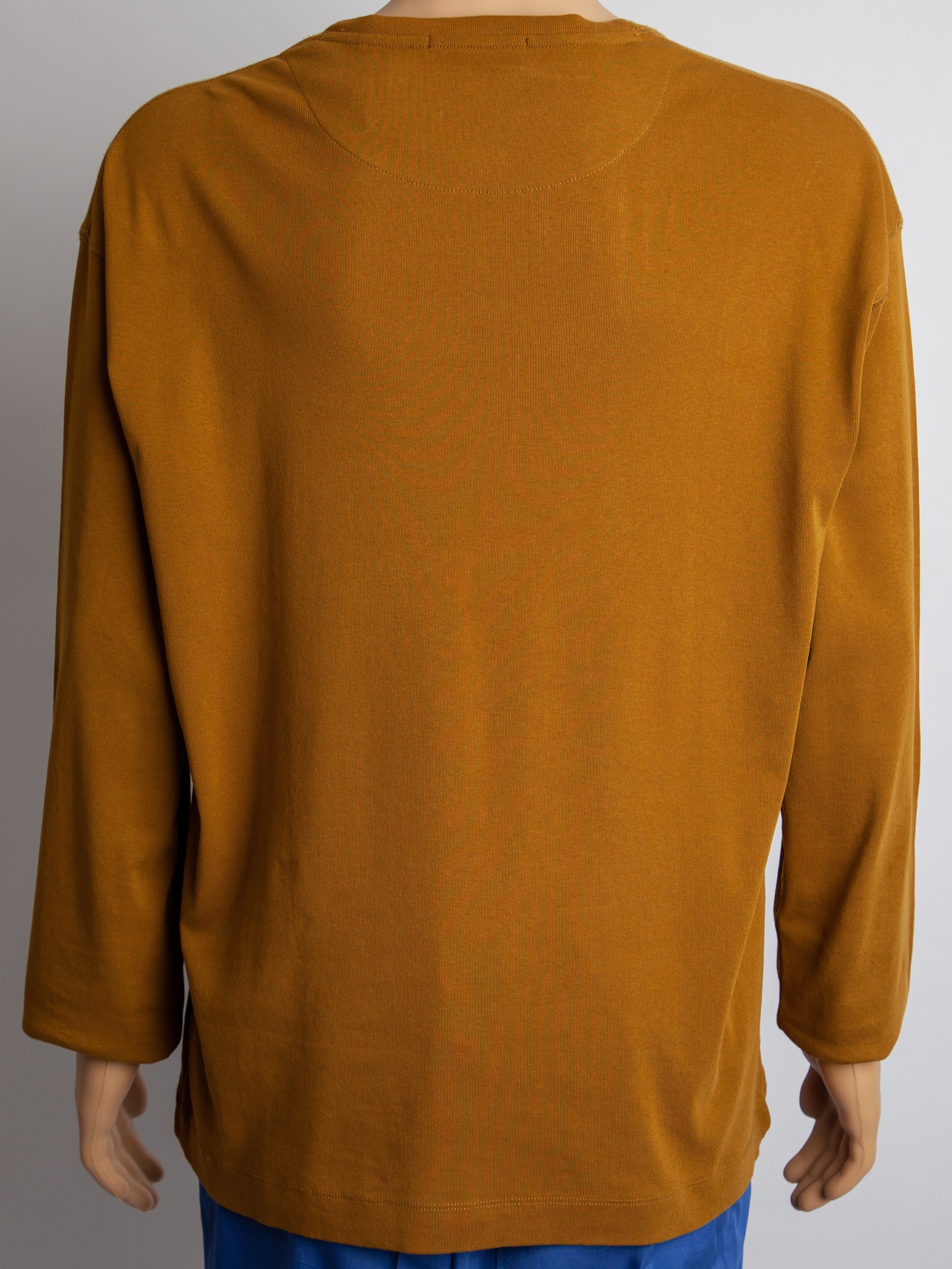 Excellent Scotch&Soda Orange Long Sleeve Henley Shirt Size XXL