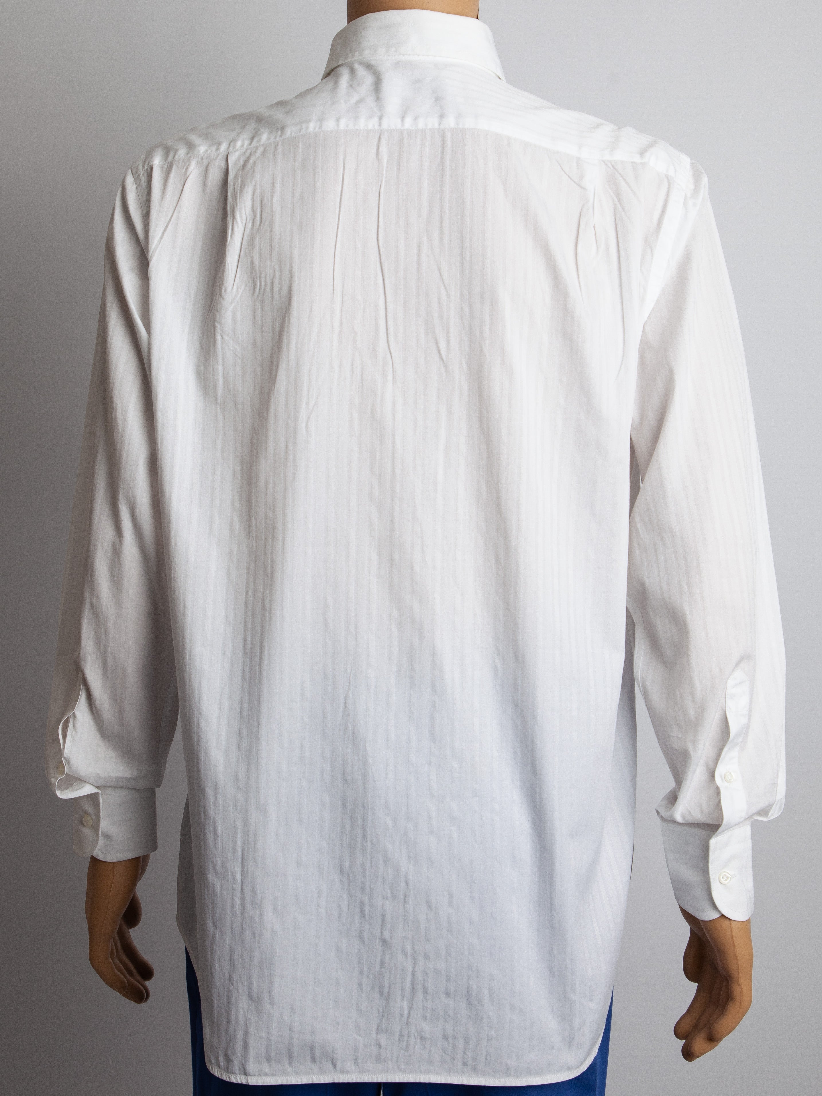 Riabella Excellent White Cotton Shirt Size L for Men