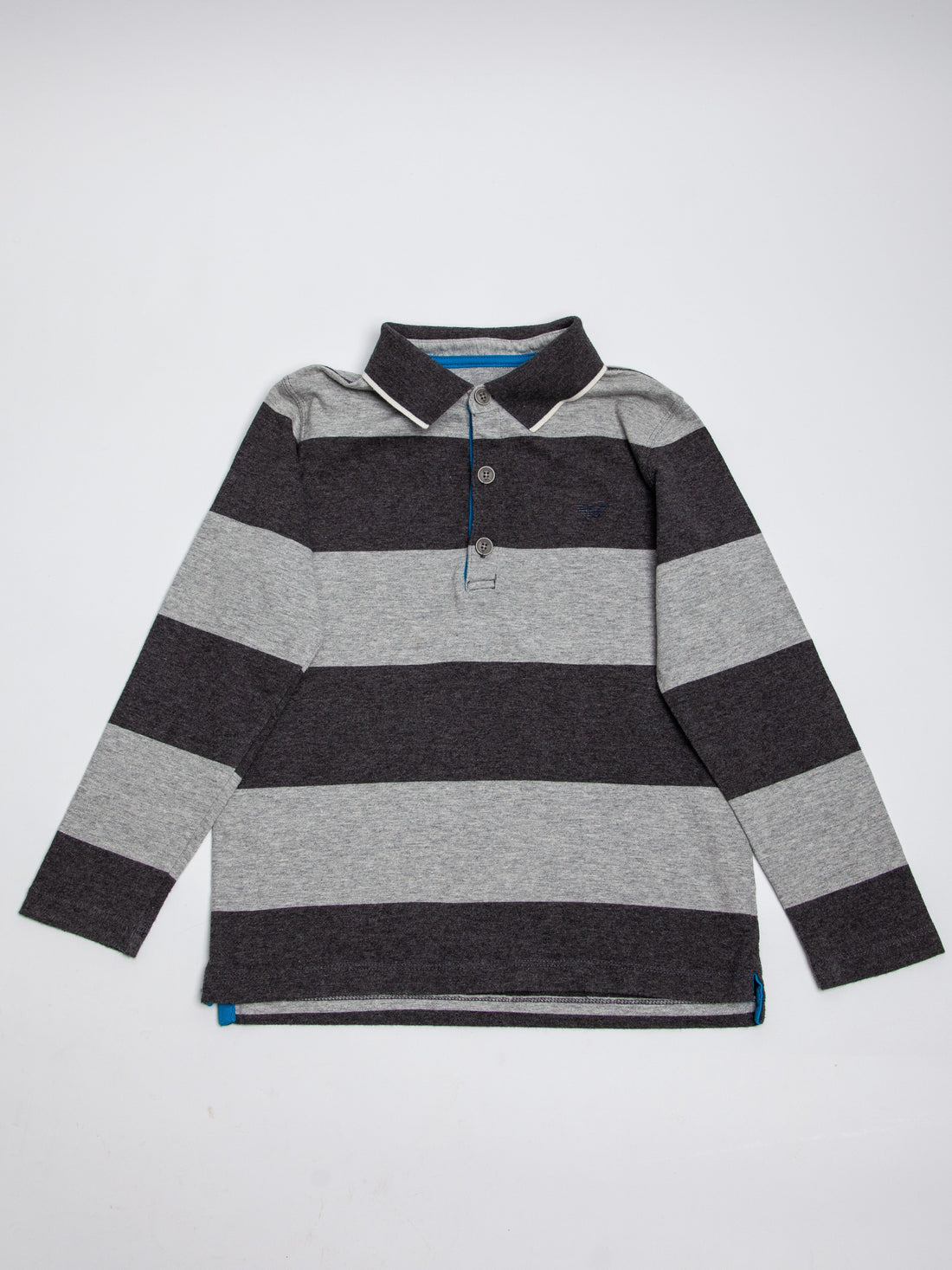 Good Armani Exchange Gray Cotton Polo Shirt Size 6 for Kids