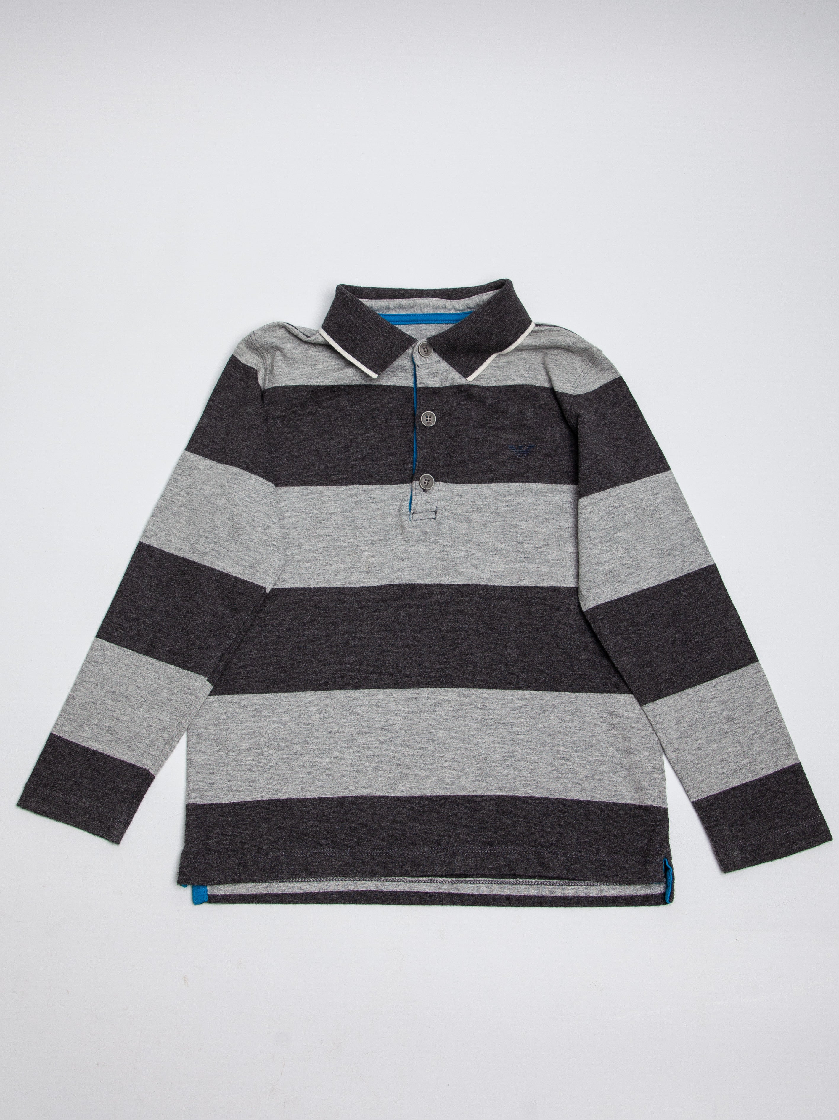 Good Armani Exchange Gray Cotton Polo Shirt Size 6 for Kids